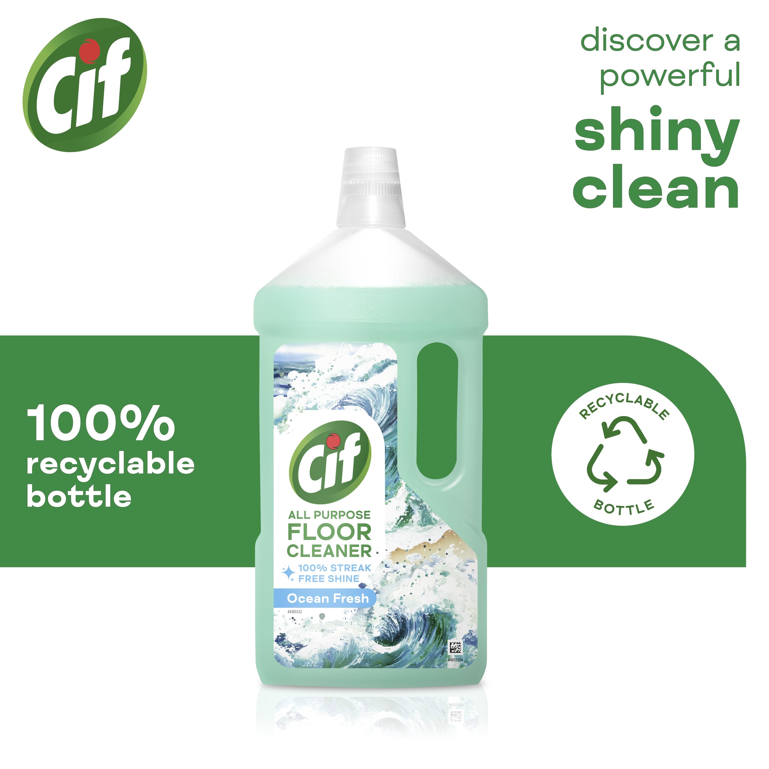 Cif Ocean Floor Cleaner – Allzweck-Bodenreinigungslösung für Linoleum, Vinyl, Keramikfliesen
