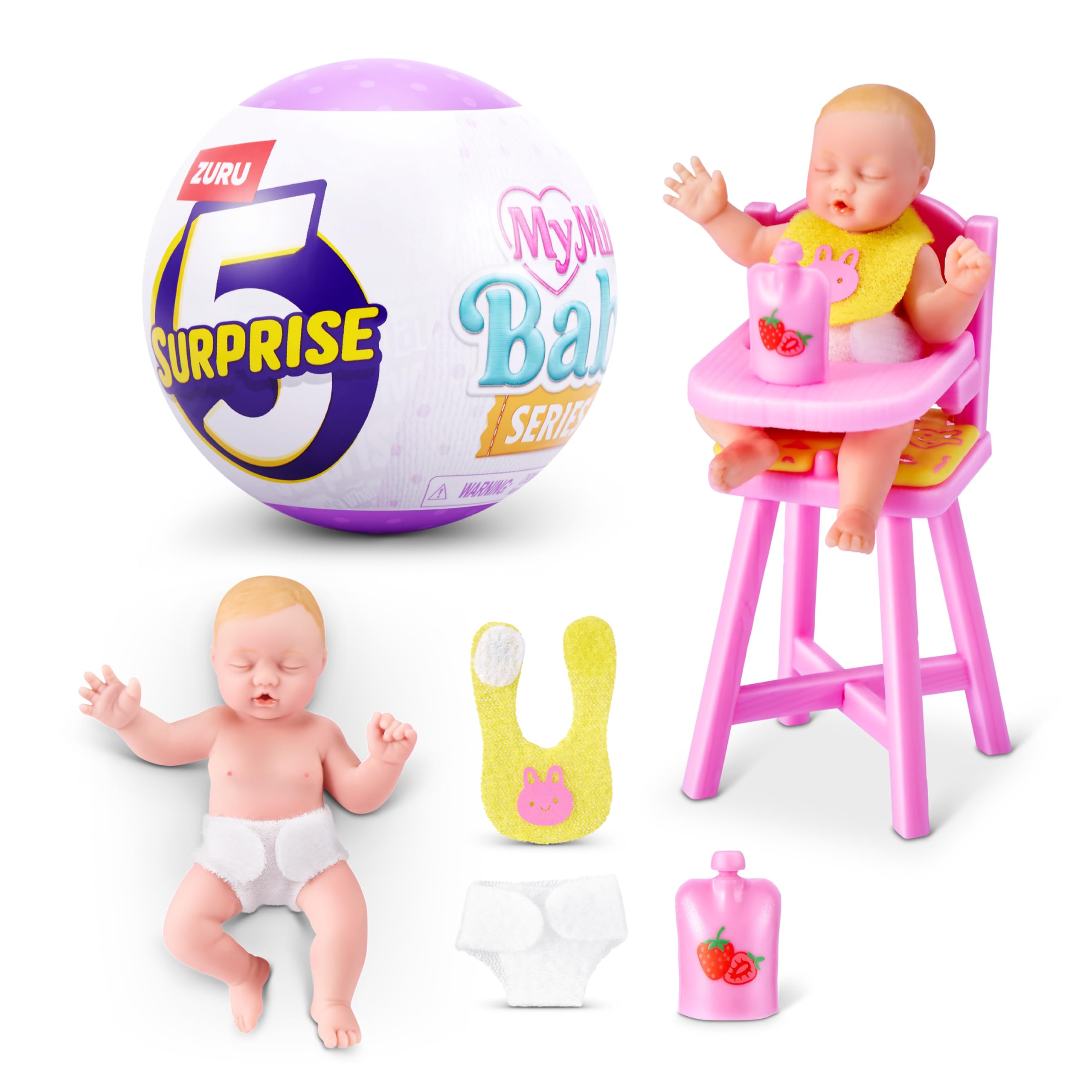 5 Surprise My Mini Baby Serie 2 von ZURU – Sammelbare Mystery-Kapsel mit Spielset, ab 3 Jahren