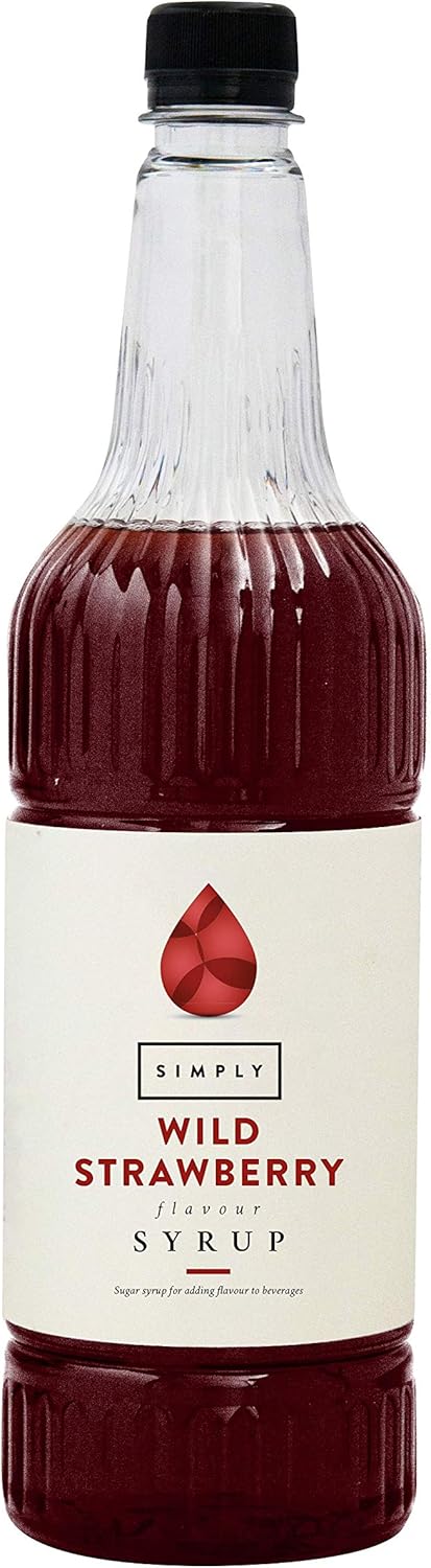 Simply - Walderdbeersirup, veganer und nussfreier aromatisierter Sirup für Kaffee, Cocktails und Backen