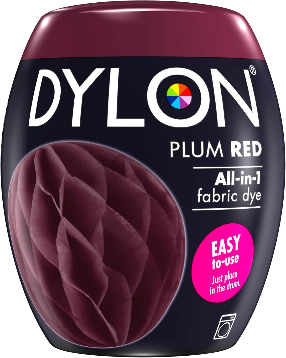 DYLON - Waschmaschinen-Textilfarbstoff-Pod für Kleidung und Heimtextilien, 350 g – Pflaumenrot