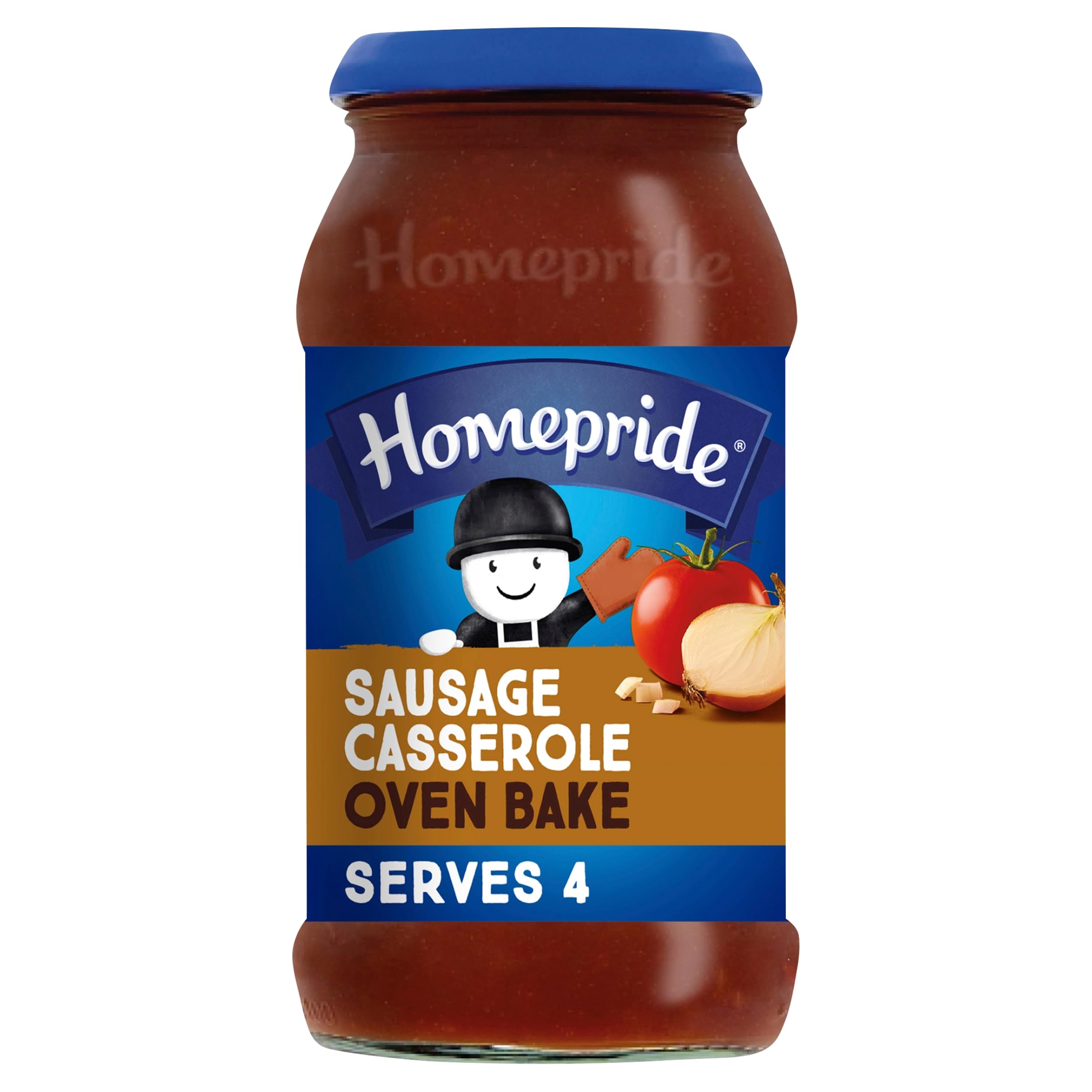 Homepride Wurstauflauf-Kochsauce zum Aufbacken im Ofen – arm an gesättigten Fettsäuren, vegetarisch, 485 g