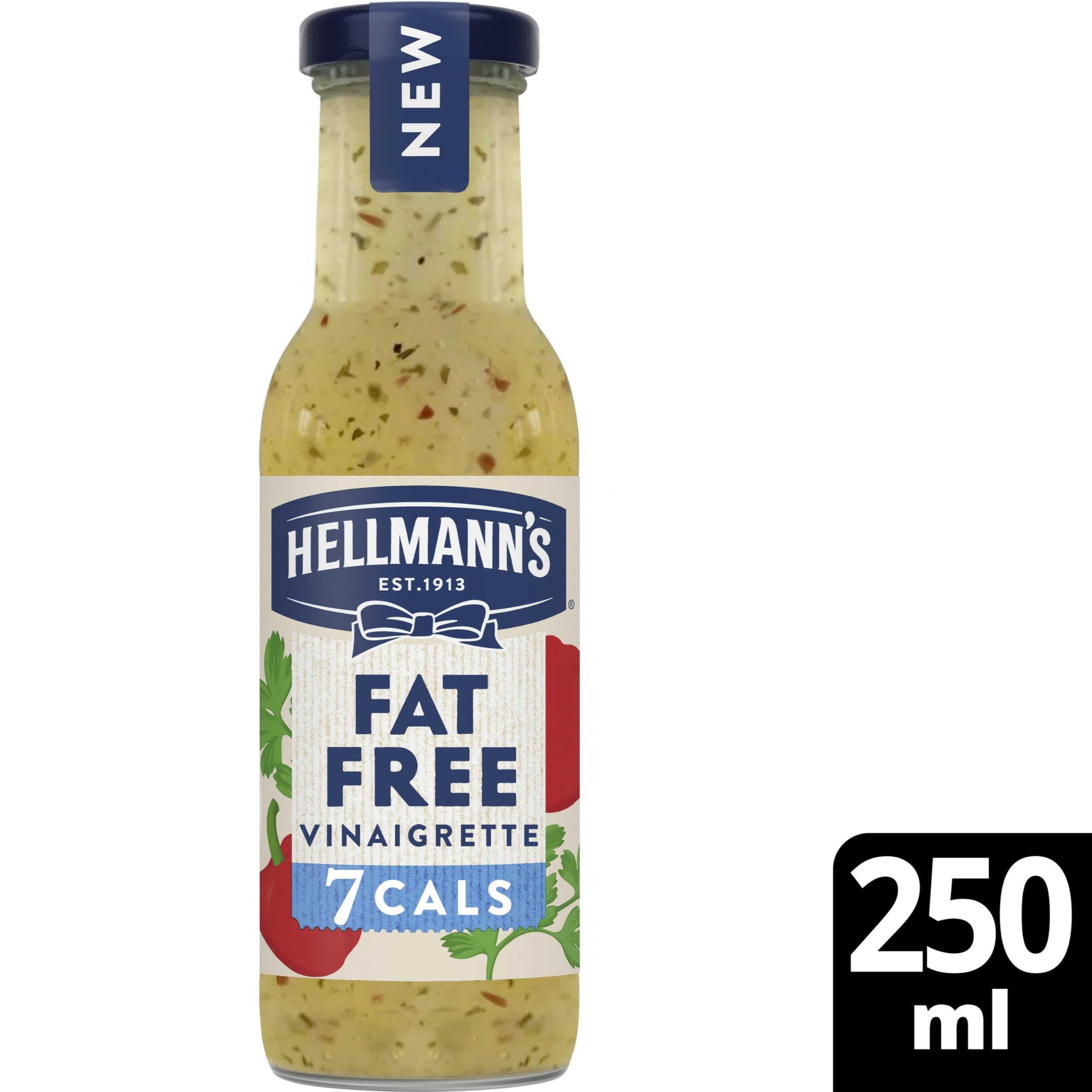 Hellmann's Fettfreie Vinaigrette Veganes Salatdressing - 200g Glasflasche