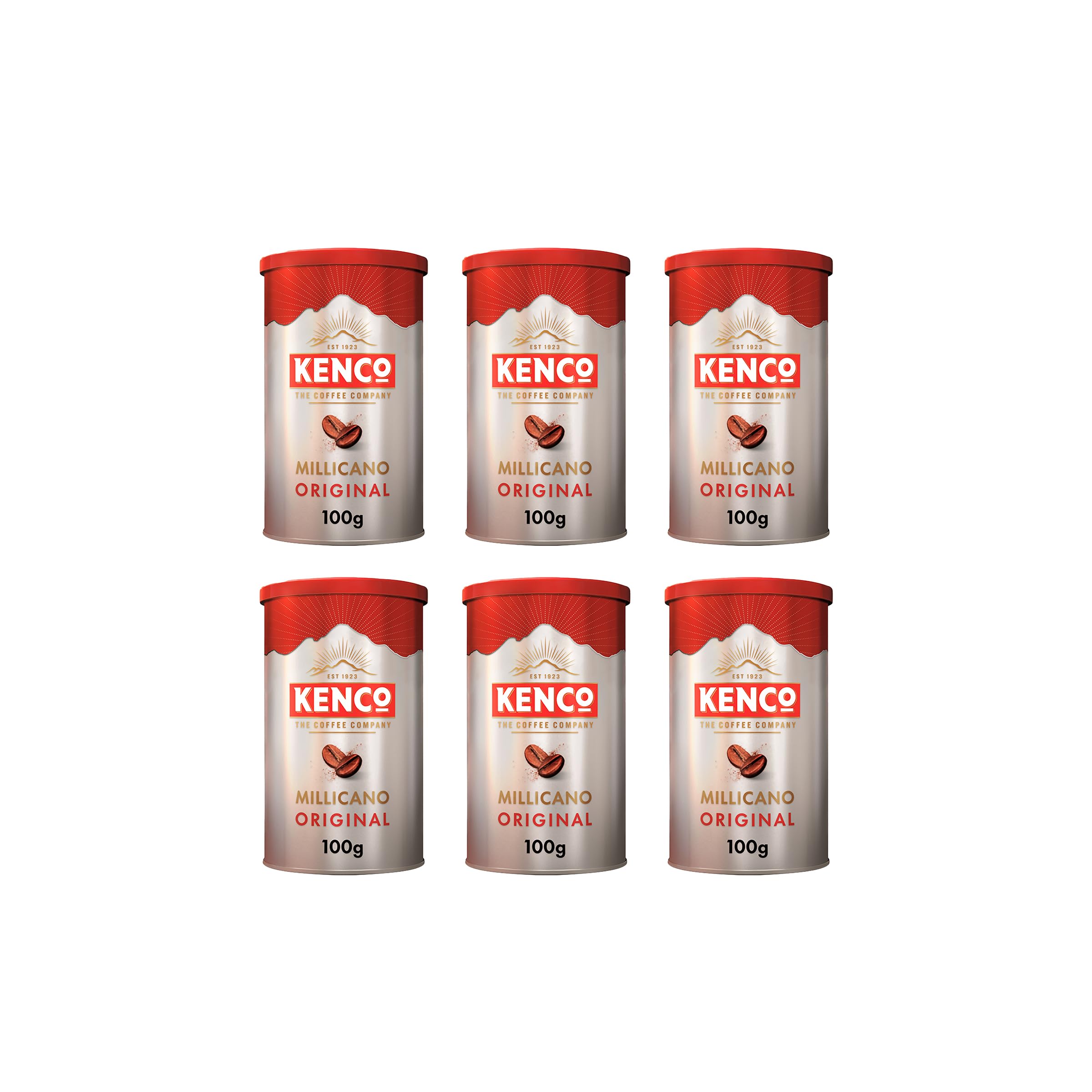 Kenco Millicano Americano Original Instantkaffee 100 g (Packung mit 6 Dosen, insgesamt 600 g)
