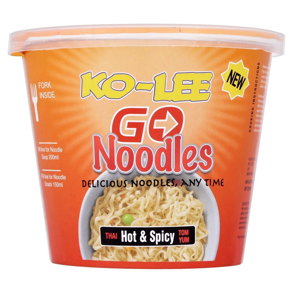 Ko-lee Go Cup Nudeln, scharfer und würziger Geschmack, 65 g (6er-Packung)