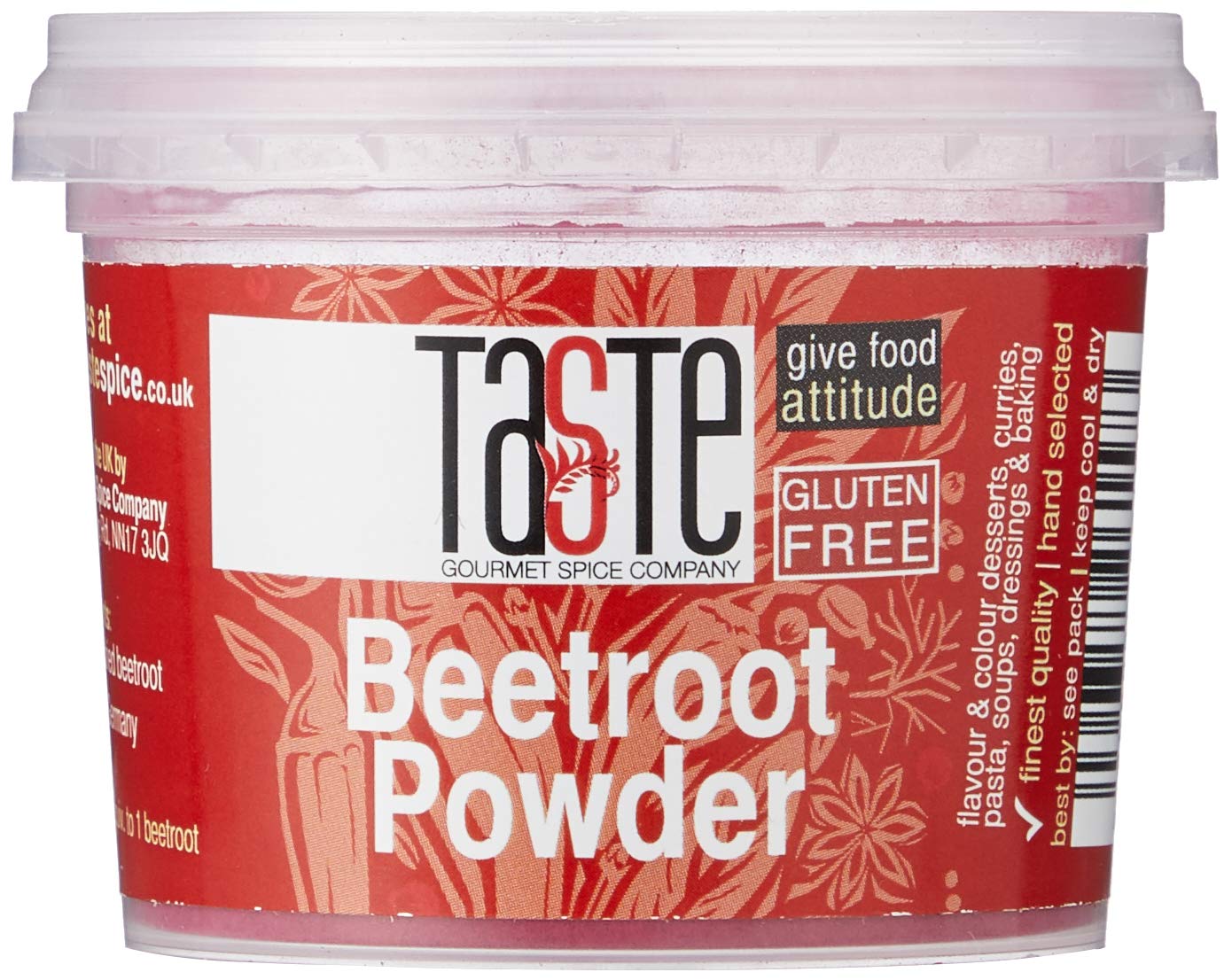 Rote-Bete-Pulver 50 g – Natürlicher Lebensmittelfarbstoff und Geschmacksverstärker von Gourmet Spice Company