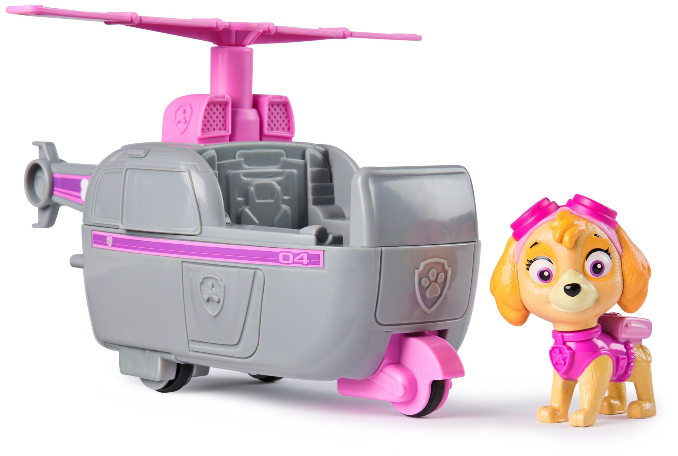 Paw Patrol Skyes Hubschrauber mit Actionfigur zum Sammeln – Fahrzeugspielzeug für Kinder ab 3 Jahren