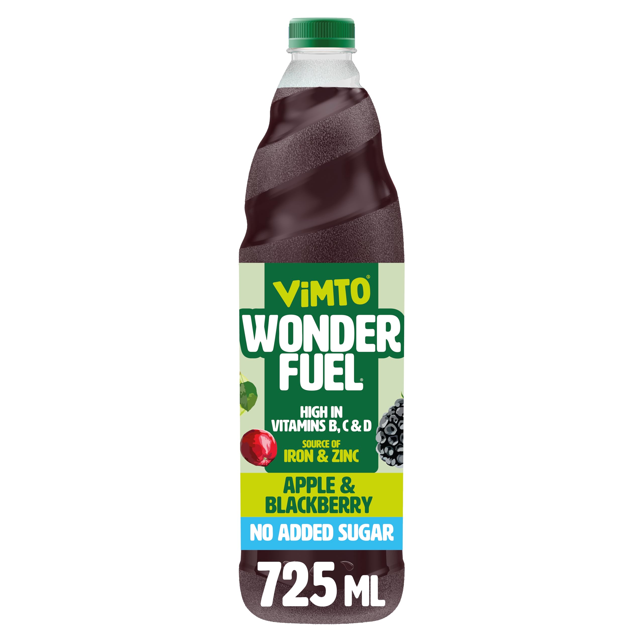Vimto Wonderfuel Squash – Ohne Zuckerzusatz mit Vitamin B, C & D, Eisen & Zink – 725 ml