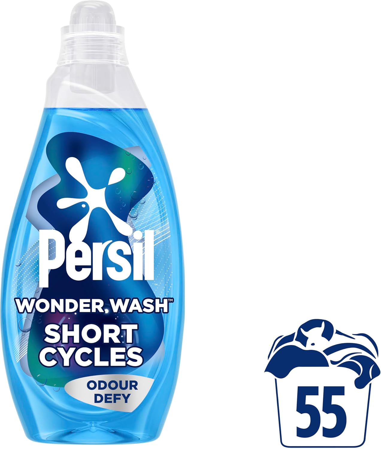 Persil Wonder Wash Odour Defy Bio Flüssigwaschmittel 1,485 l (55 Wäschen)
