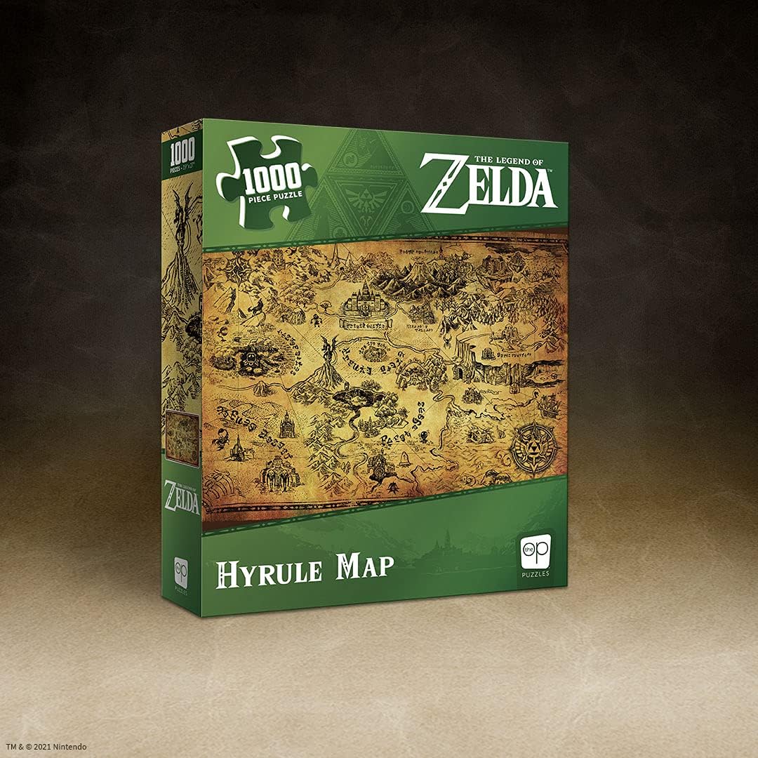 USAopoly Zelda Hyrule Kartenpuzzle – 1000 Teile, ab 8 Jahren