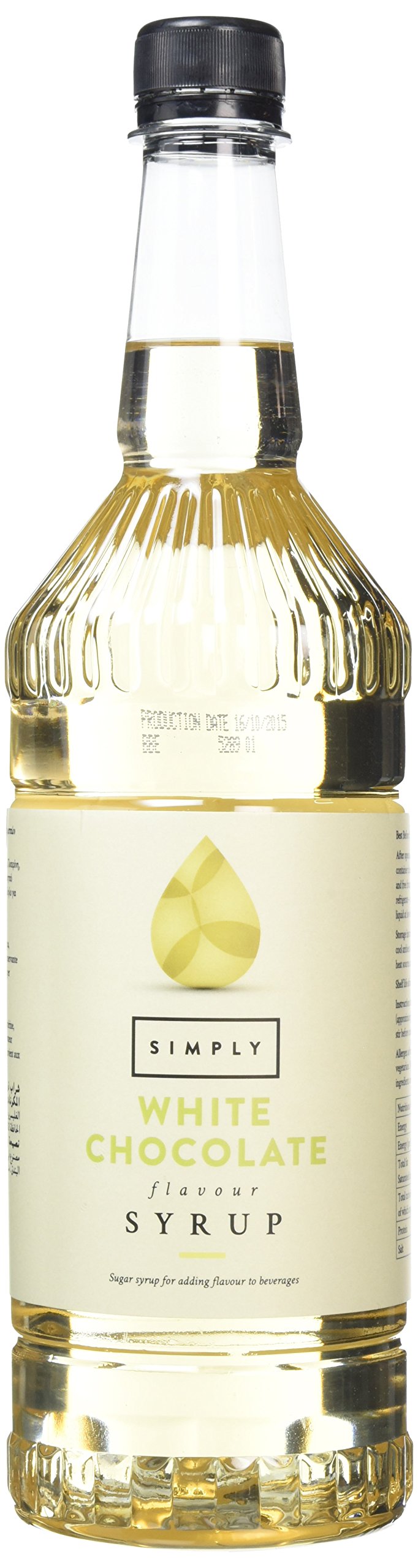 Simply White Chocolate Syrup 1 Liter – Natürlicher vegetarischer Getränkesirup