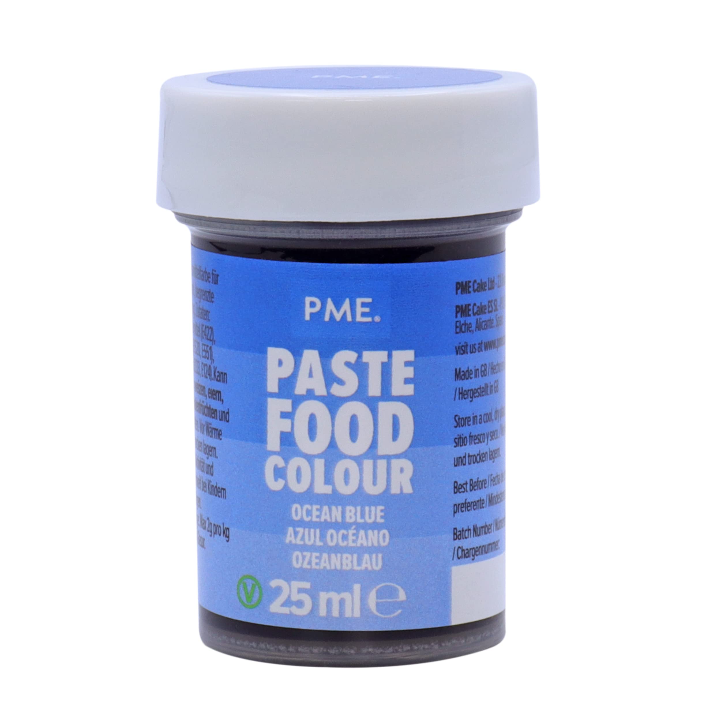 PME Paste Lebensmittelfarbe Ozeanblau 25 g – Konzentrierte Gelpaste zum Backen