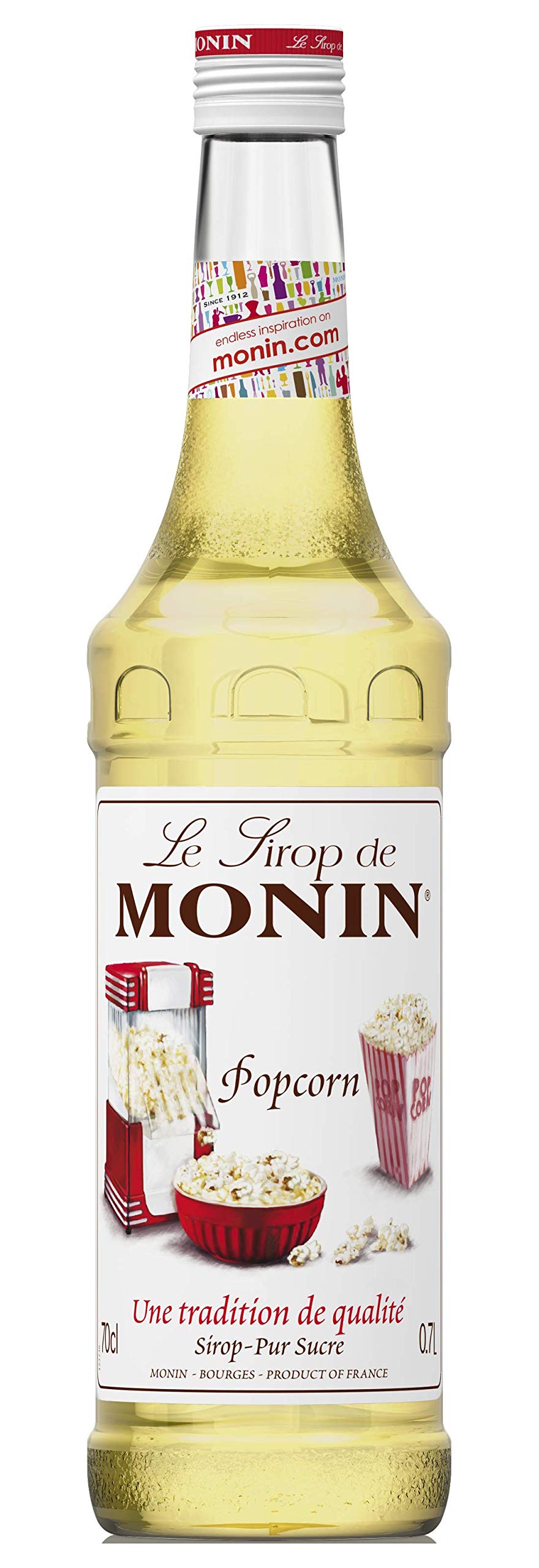 MONIN Premium Popcornsirup 700 ml – Getränkesirup für Kaffee, Cocktails & Frappés