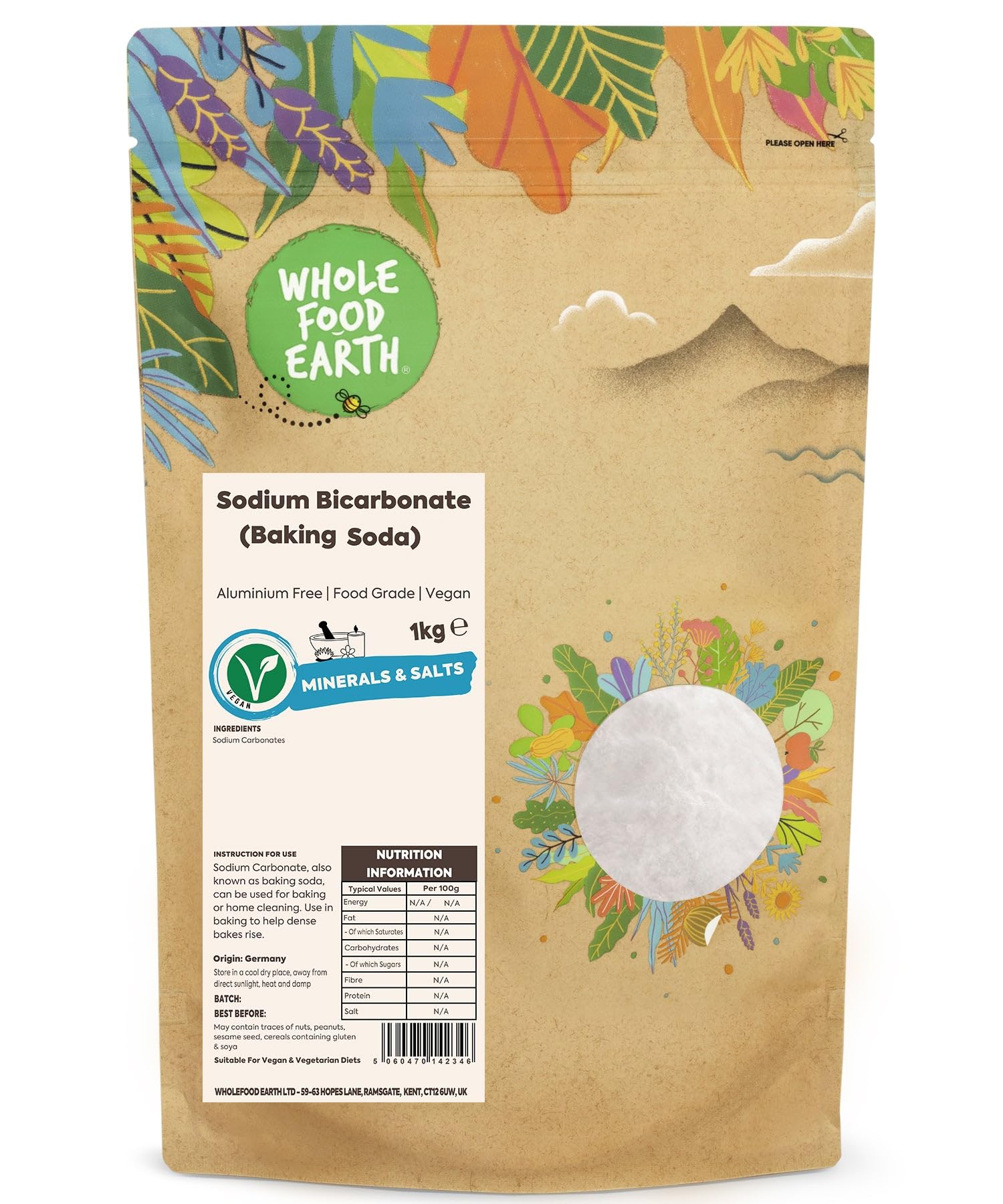 Wholefood Earth Natriumbicarbonat Backsoda 1 kg