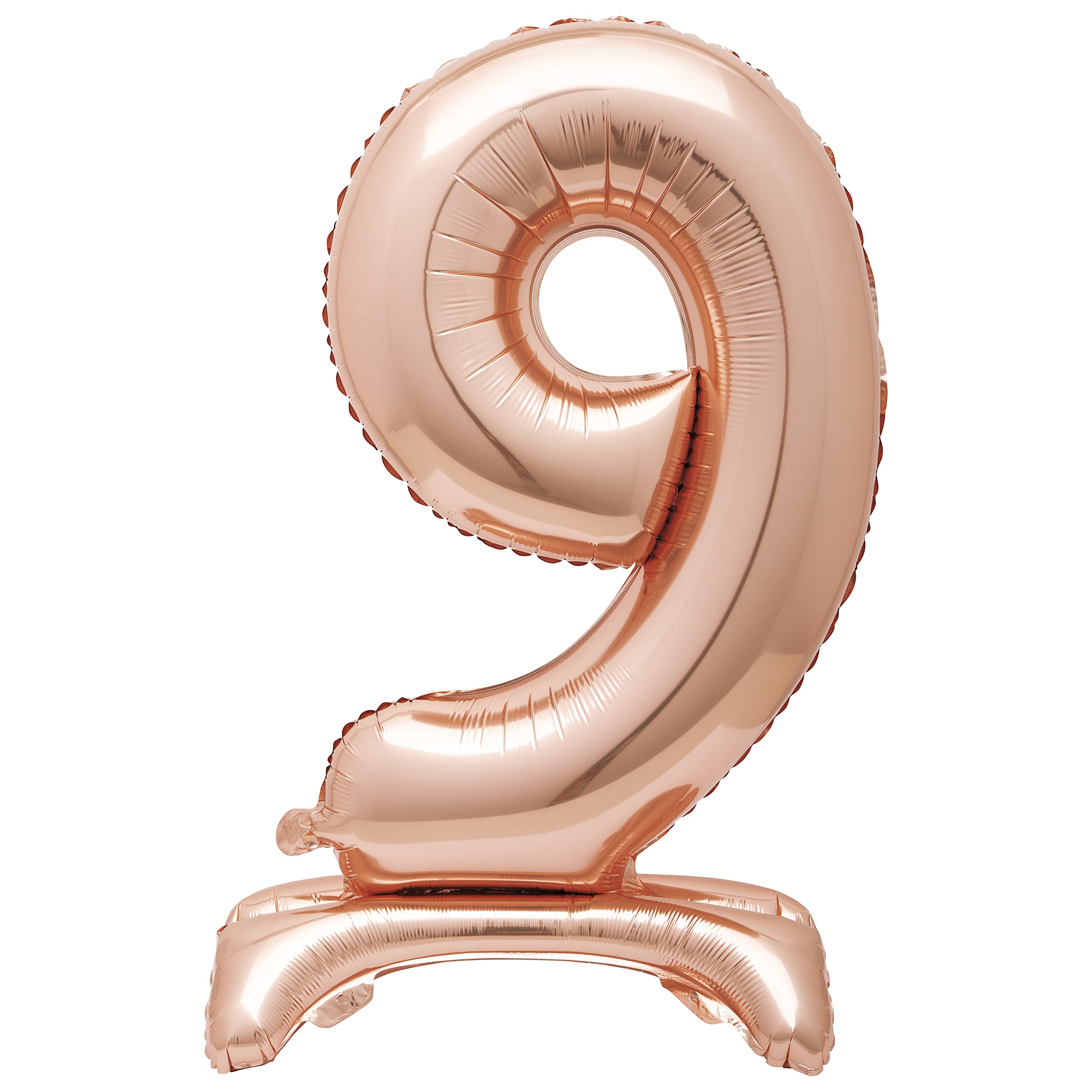 Roségoldener Folienballon mit der Zahl 9 (76 cm) – Elegante Meilenstein-Partydekoration