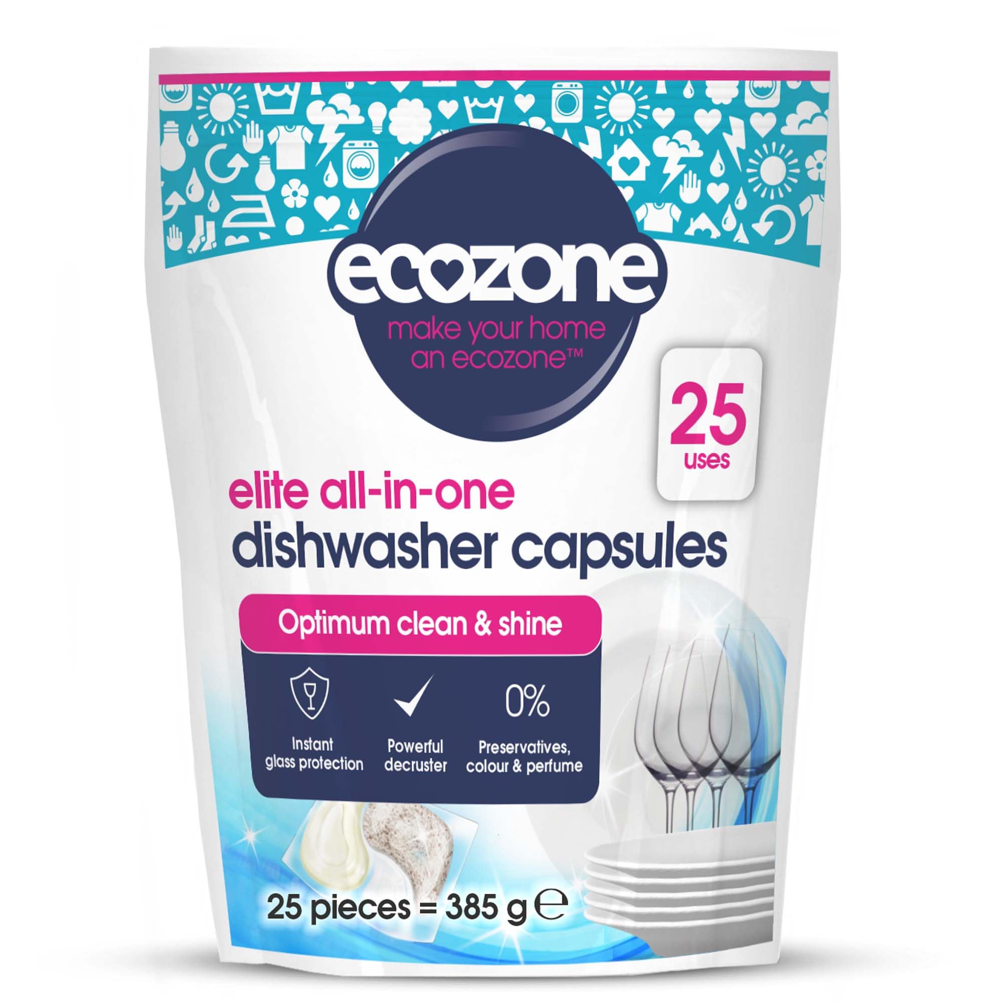 Ecozone - Optimum All-in-One-Geschirrspülerkapseln, 25er-Pack