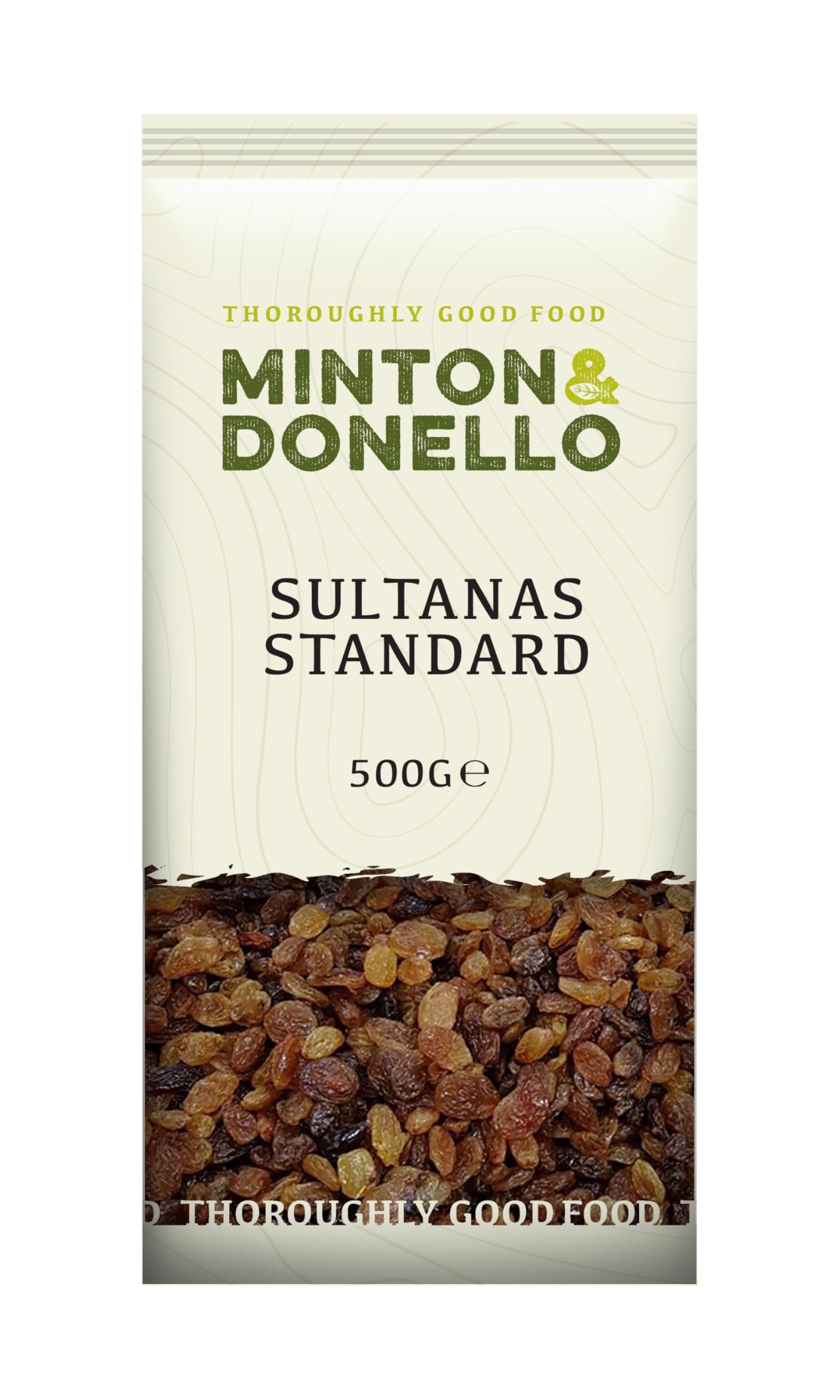 Minton & Donello Sultaninen Standard 500 g – Trockenfrucht-Snack für Lunchboxen und zum Backen