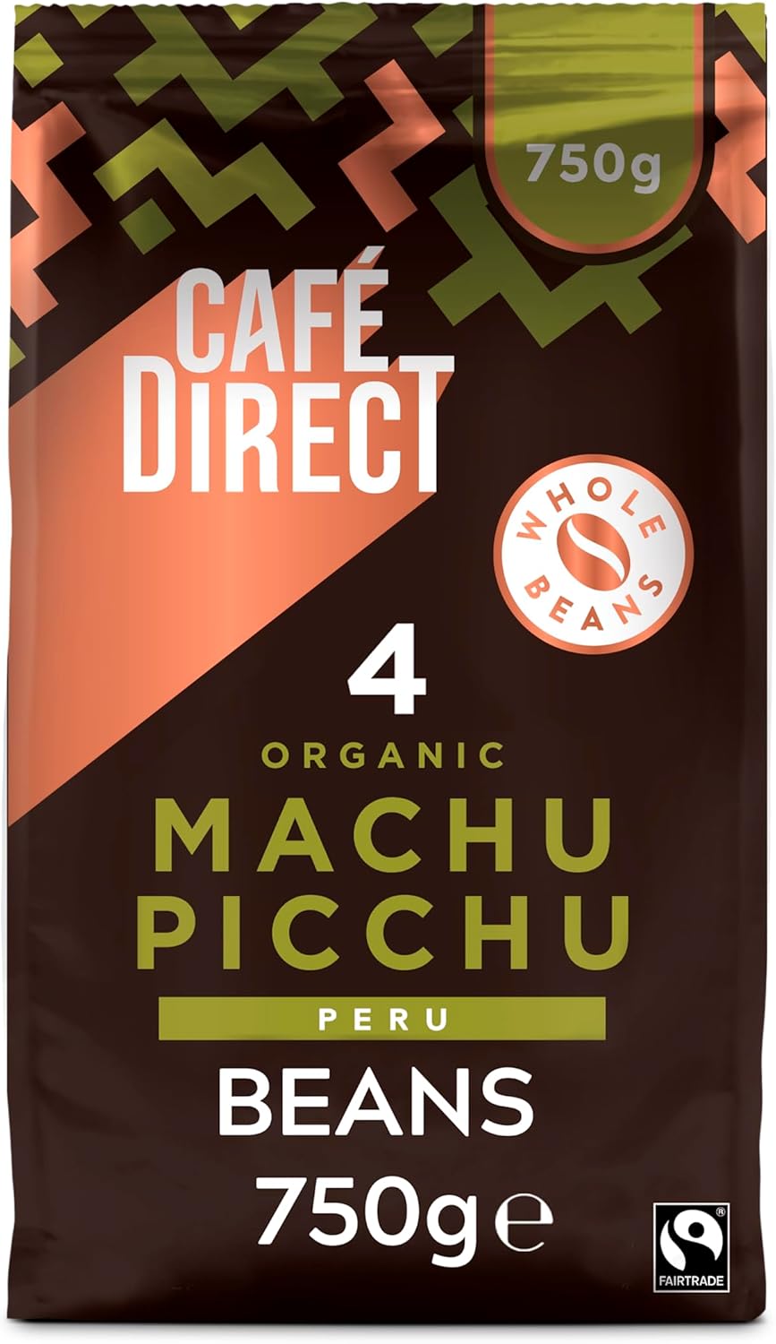 Cafédirect Machu Picchu Bio-Kaffeebohnen – Single Origin Fairtrade Arabica, 750 g