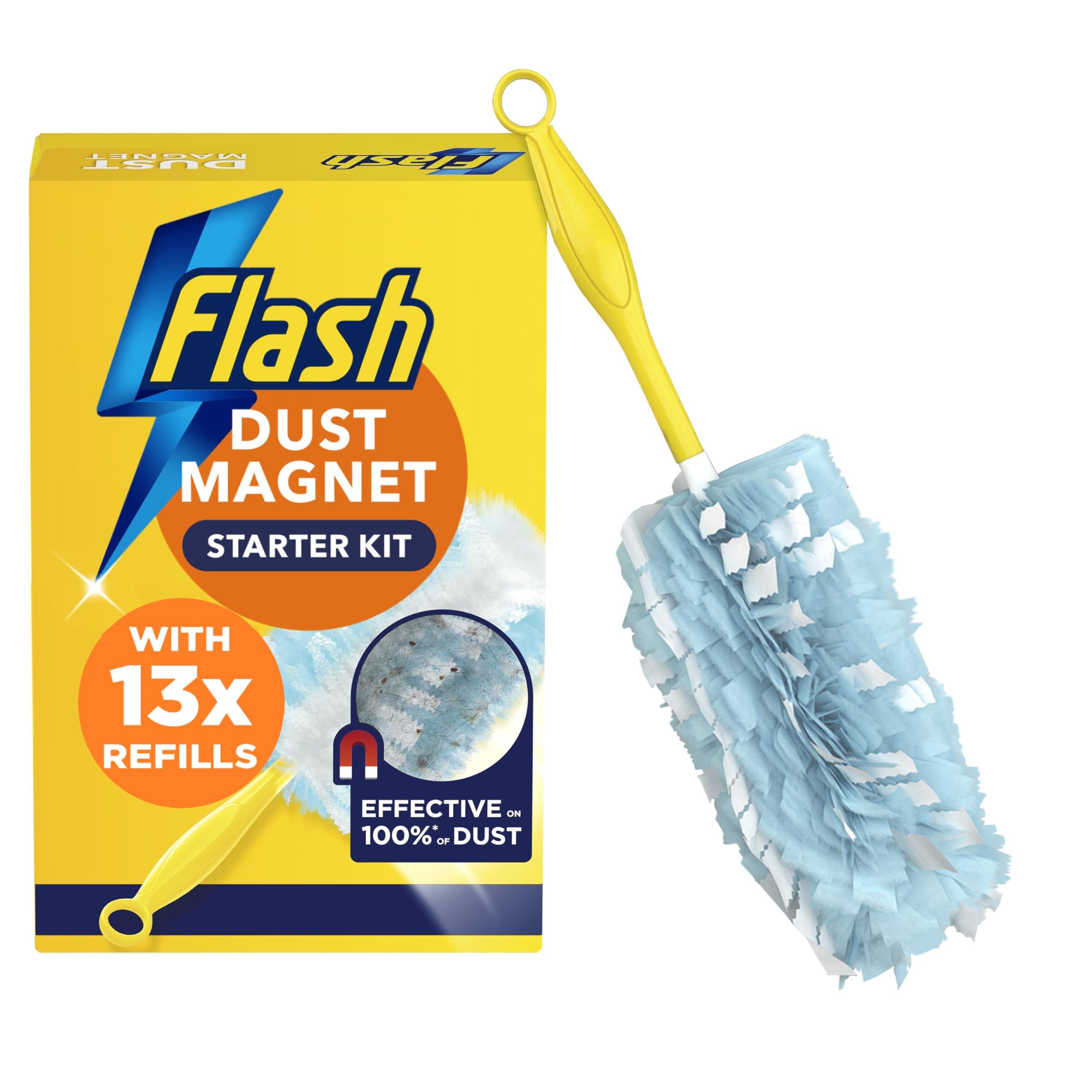 Flash – Staubmagnet-Starterkit (1 Griff + 13 Nachfüllungen)
