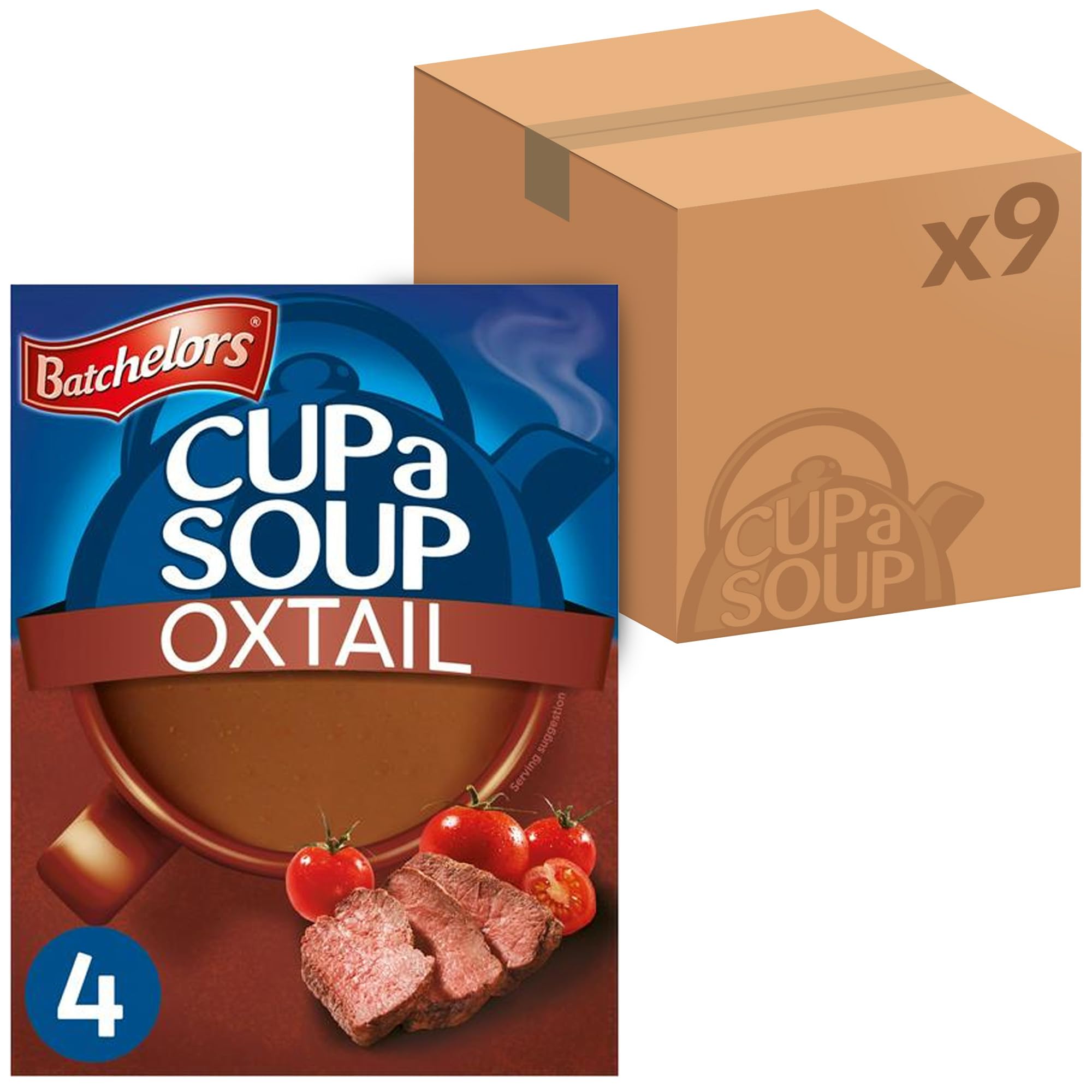 Batchelors Cup a Soup Ochsenschwanz-Instantsuppe in Beuteln, 78 g Box (9er-Packung)