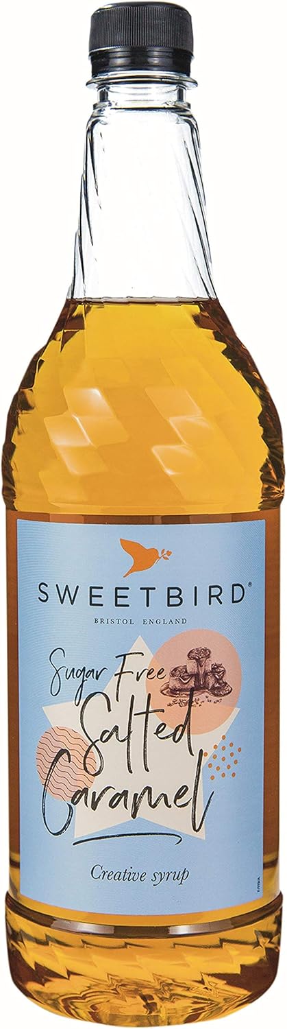 Sweetbird Zuckerfreier gesalzener Karamellsirup 1 Liter | NSB506 | Vegan