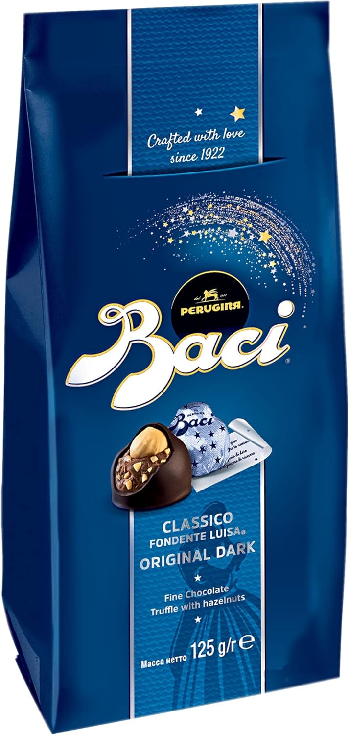 Baci - Original Zartbitterschokoladen-Pralinentrüffel mit Haselnuss, 125g