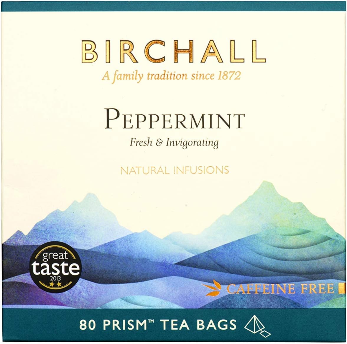 Birchall Pfefferminztee-Geschenkset – Koffeinfreier Kräutertee mit 80 pflanzlichen Teebeuteln