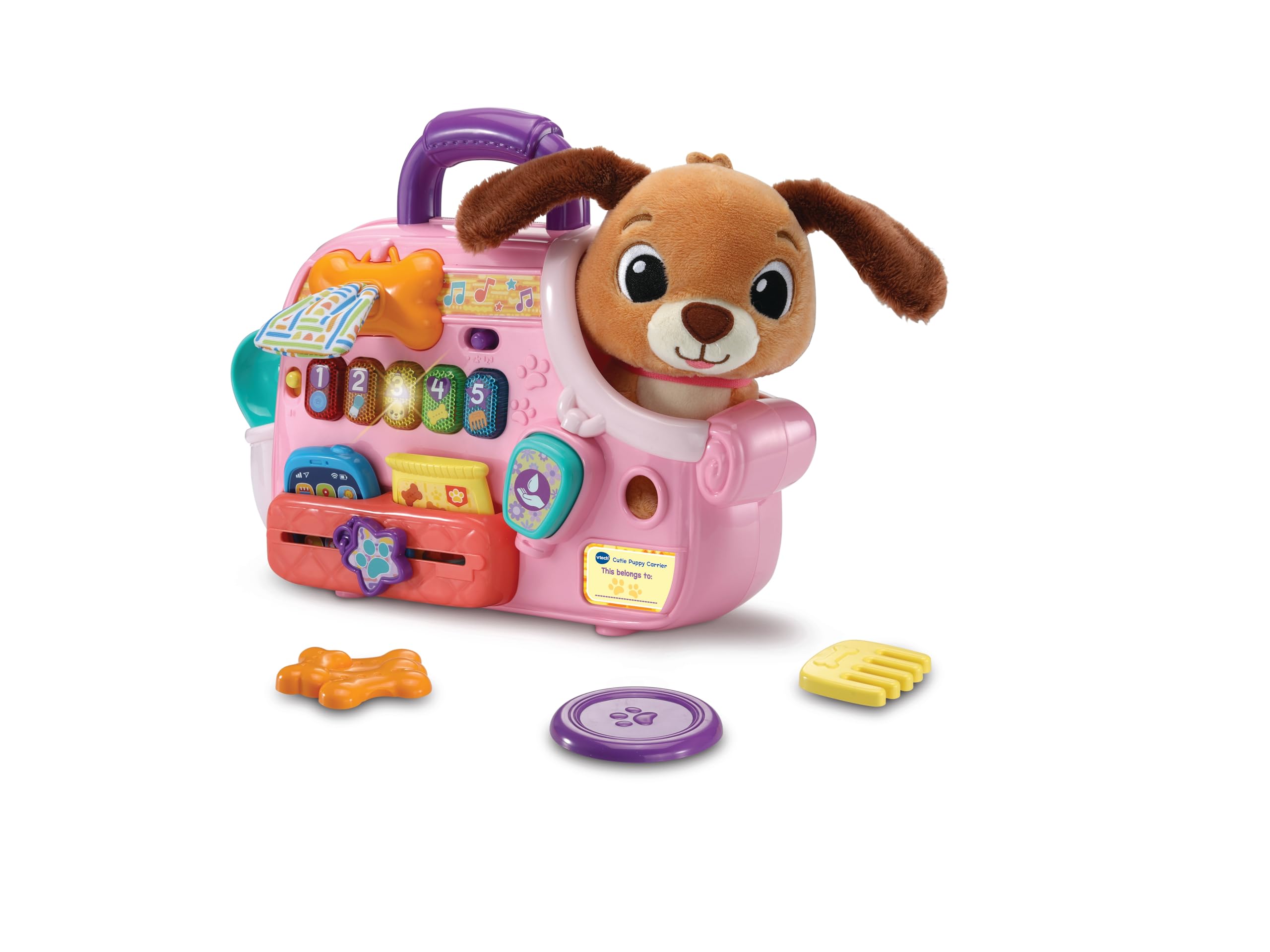 VTech Baby Cutie Welpentrage – Interaktives Rollenspielspielzeug für Kleinkinder ab 9 Monaten