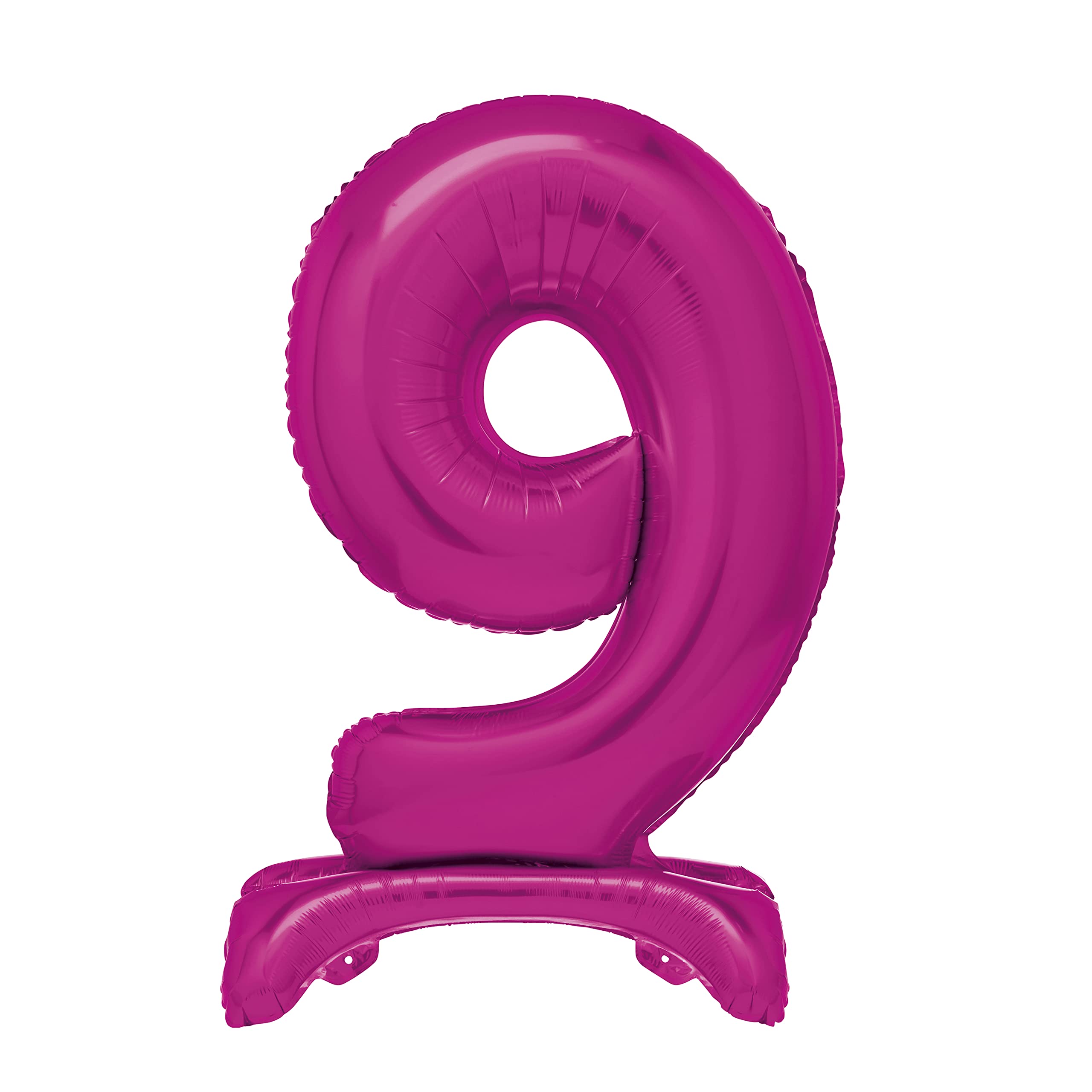 Einzigartiger, pinkfarbener Folienballon mit der Zahl 9, 76,2 cm – Partydekoration