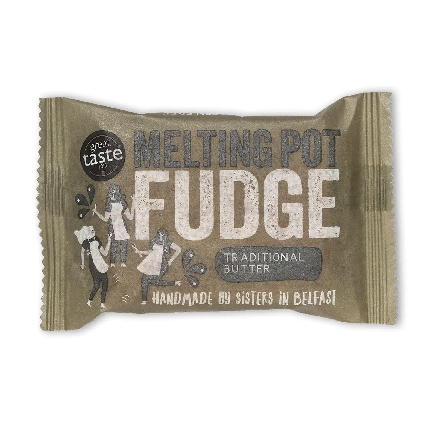 Schmelztiegel-Fudge, traditionelles Butter-Fudge – 90 g handgemachtes irisches Butter-Fudge