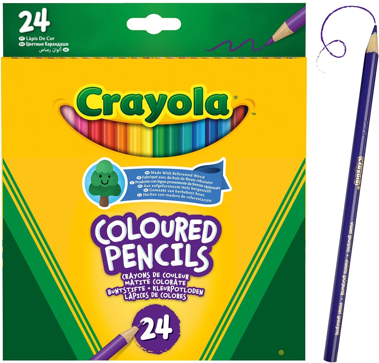 Crayola 24 Buntstifte – vorgespitzter Künstlerbedarf für Kinder