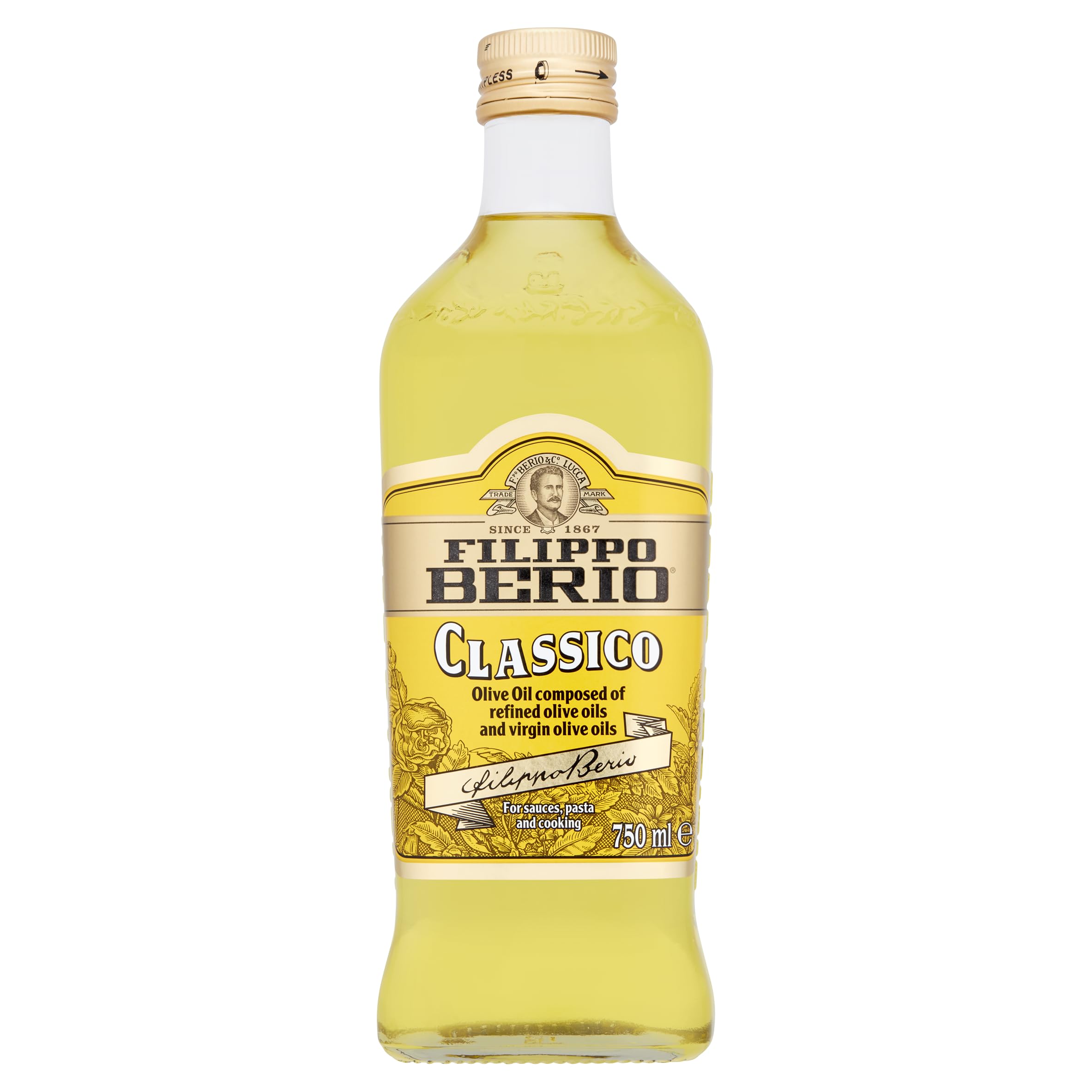 Filippo Berio Classico Olivenöl, kaltgepresst, 750 ml Glasflasche