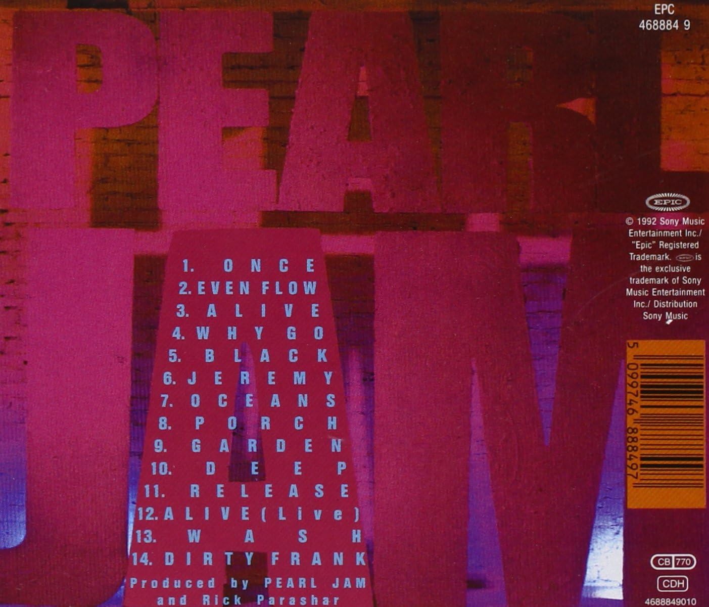 Ten - Pearl Jam - Import Edition CD mit Bonustracks