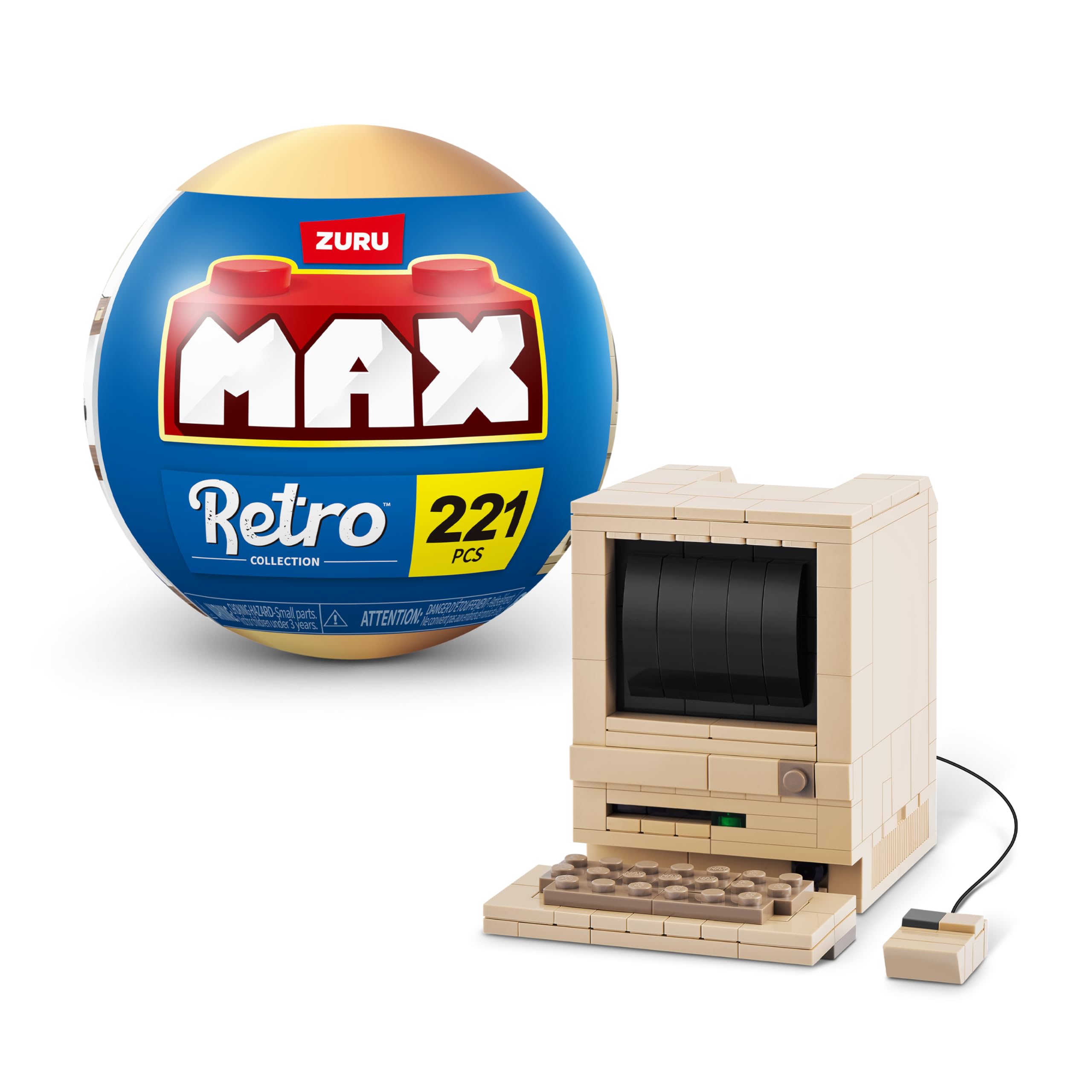 MAX Premium Retro-Bausteine – Klassischer Computer-Bausatz für Kinder ab 3 Jahren