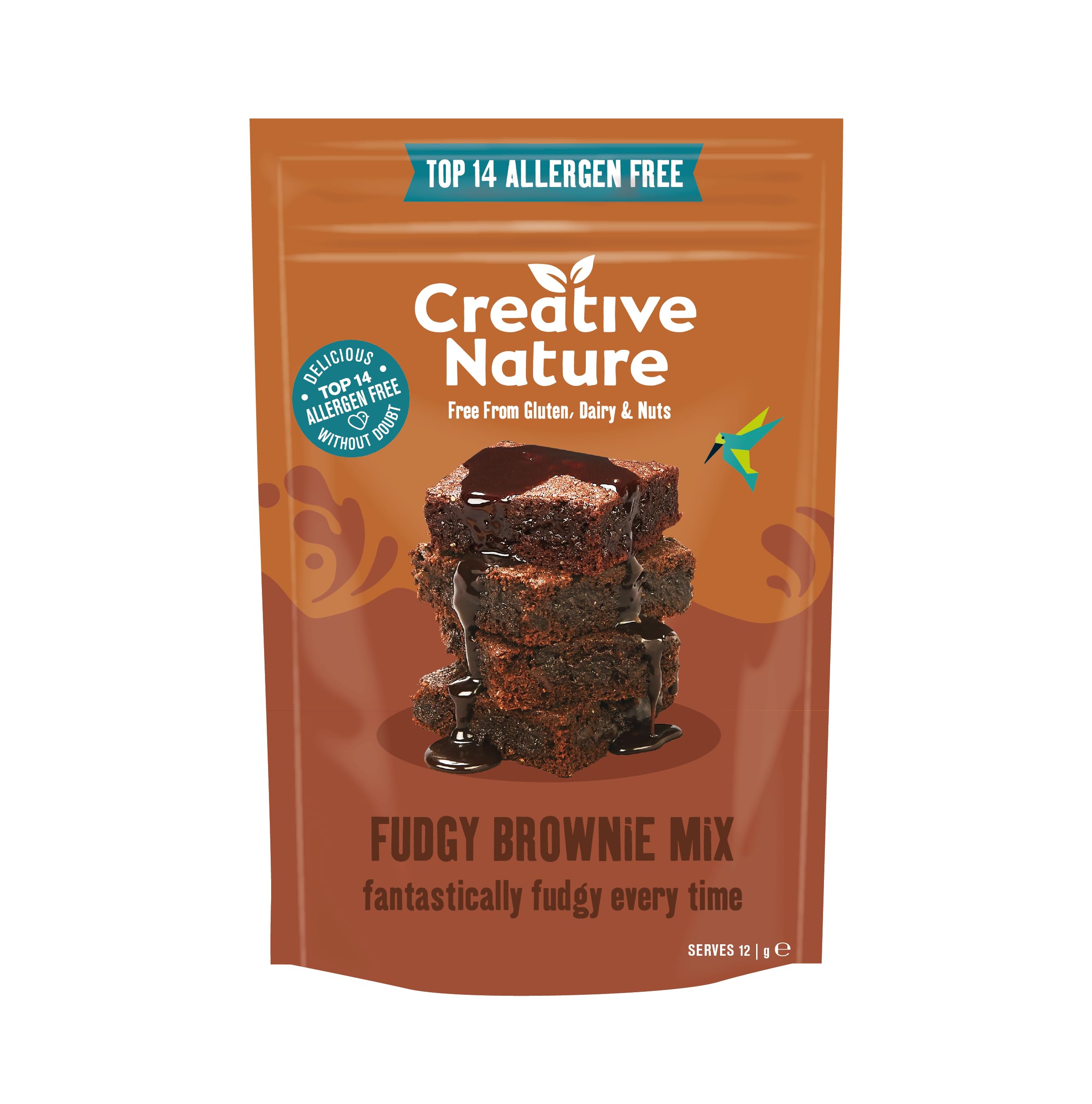 Creative Nature Chia & Kakao Brownie Mix - Glutenfreie, allergenfreie Backmischung 250g