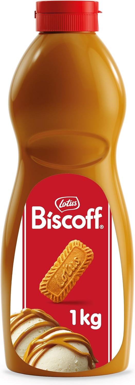 Biscoff – Süßer Brotaufstrich – Karamellisierter Keksgeschmack – 1-Liter-Quetschflasche