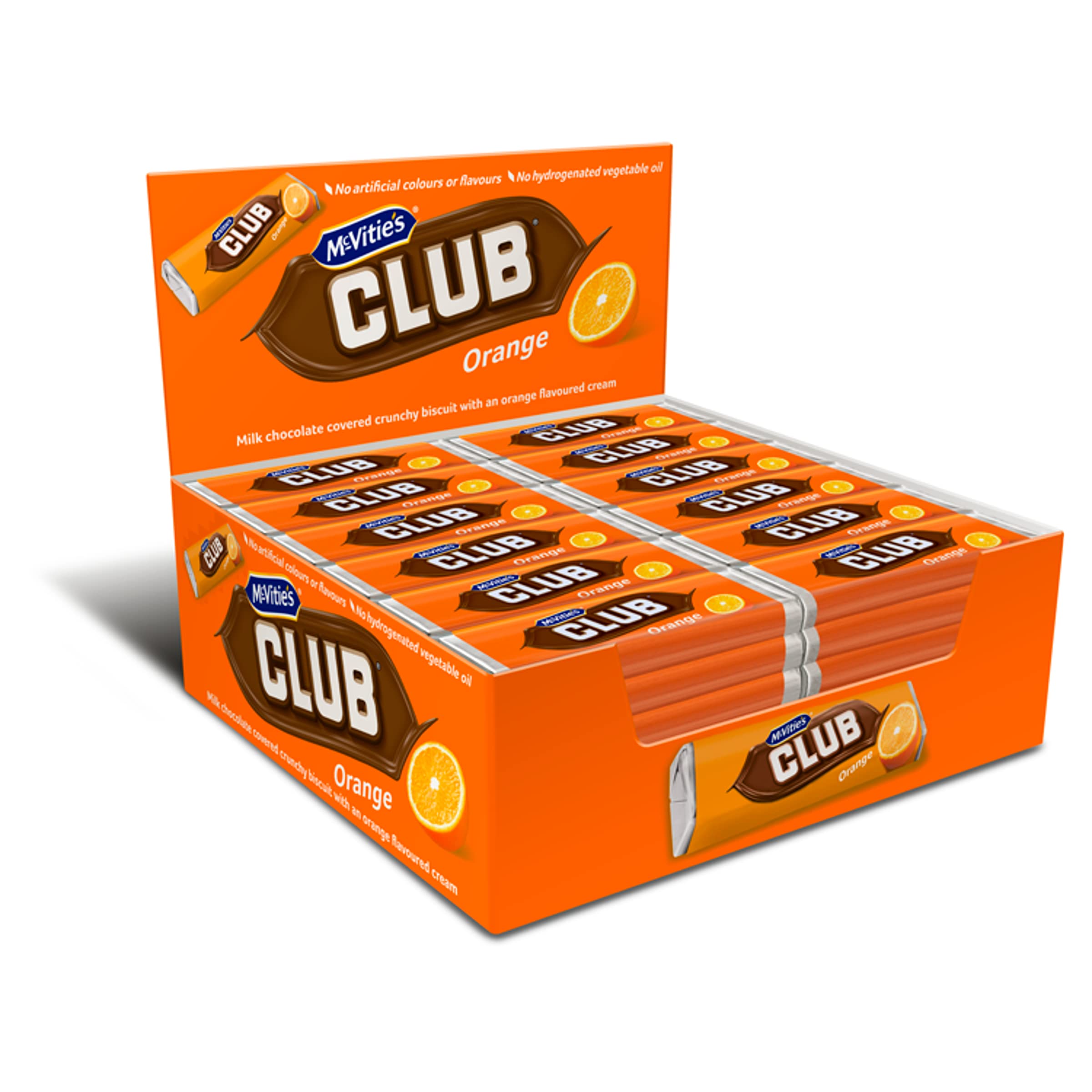 McVitie's Club Orange Biscuit Bars – Würziger Orangengeschmack, 22 g (60er-Packung)
