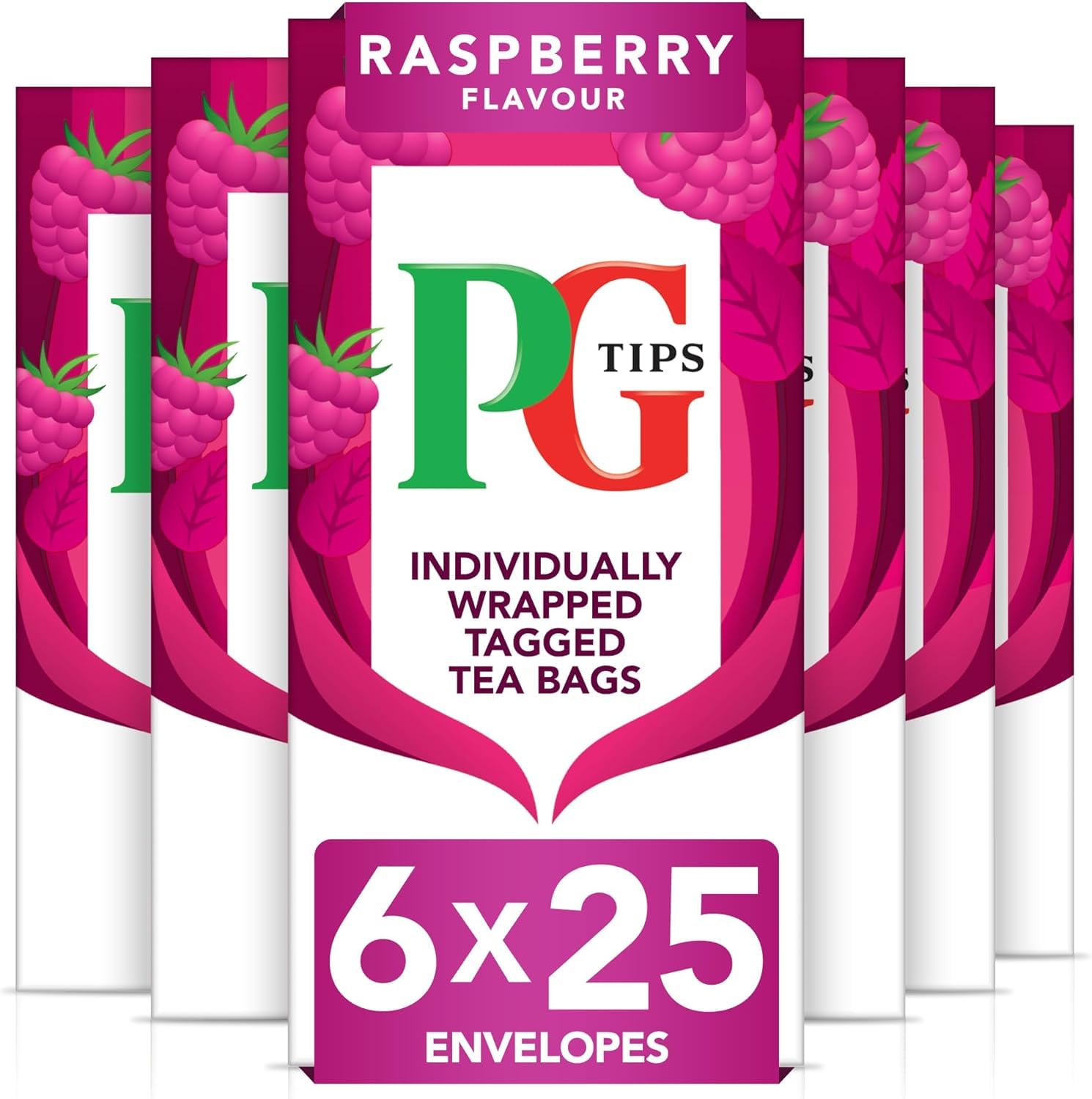 PG Tips - Himbeerblätter-Teebeutel, 150 einzeln verpackte, biologisch abbaubare Teebeutel
