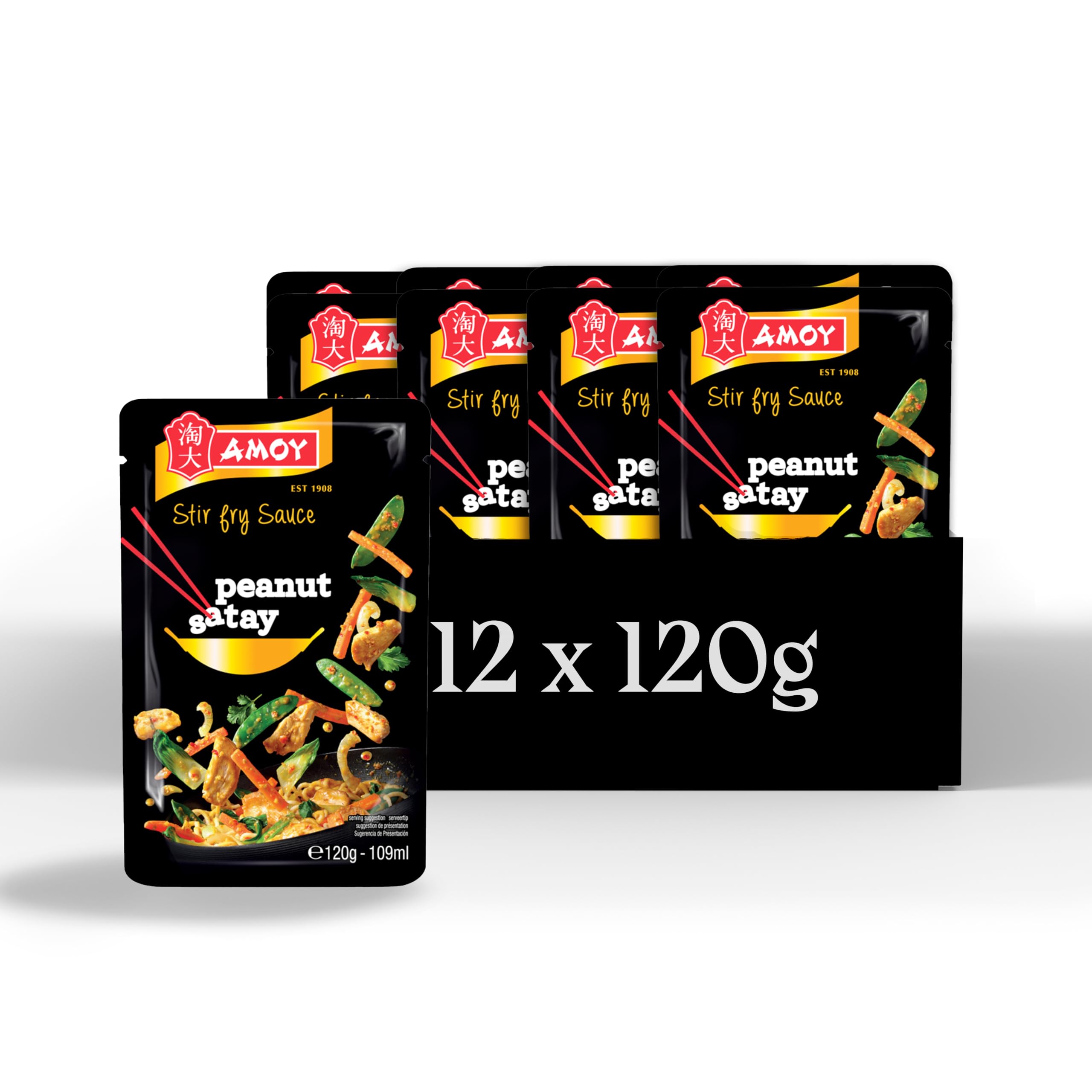 Amoy Erdnuss-Satay-Wok-Sauce 12x120g