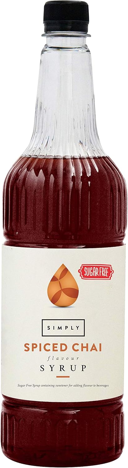 Einfach zuckerfreier gewürzter Chai-Sirup, kalorienarmer, veganer und nussfreier Getränkesirup