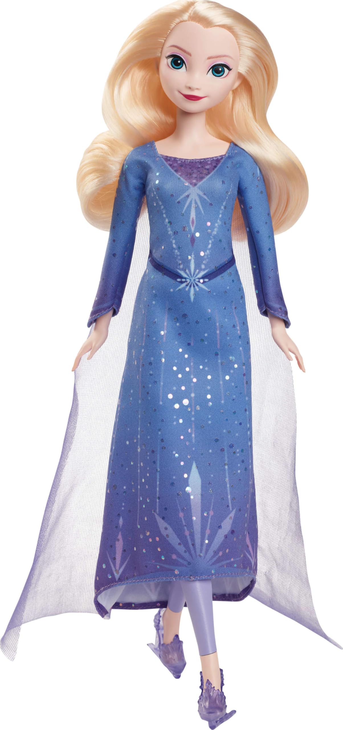 Mattel Disney Frozen Elsa Modepuppe & Zubehör – Eislauf-Look mit abnehmbarem Kleid und Schlittschuhen, JBG53