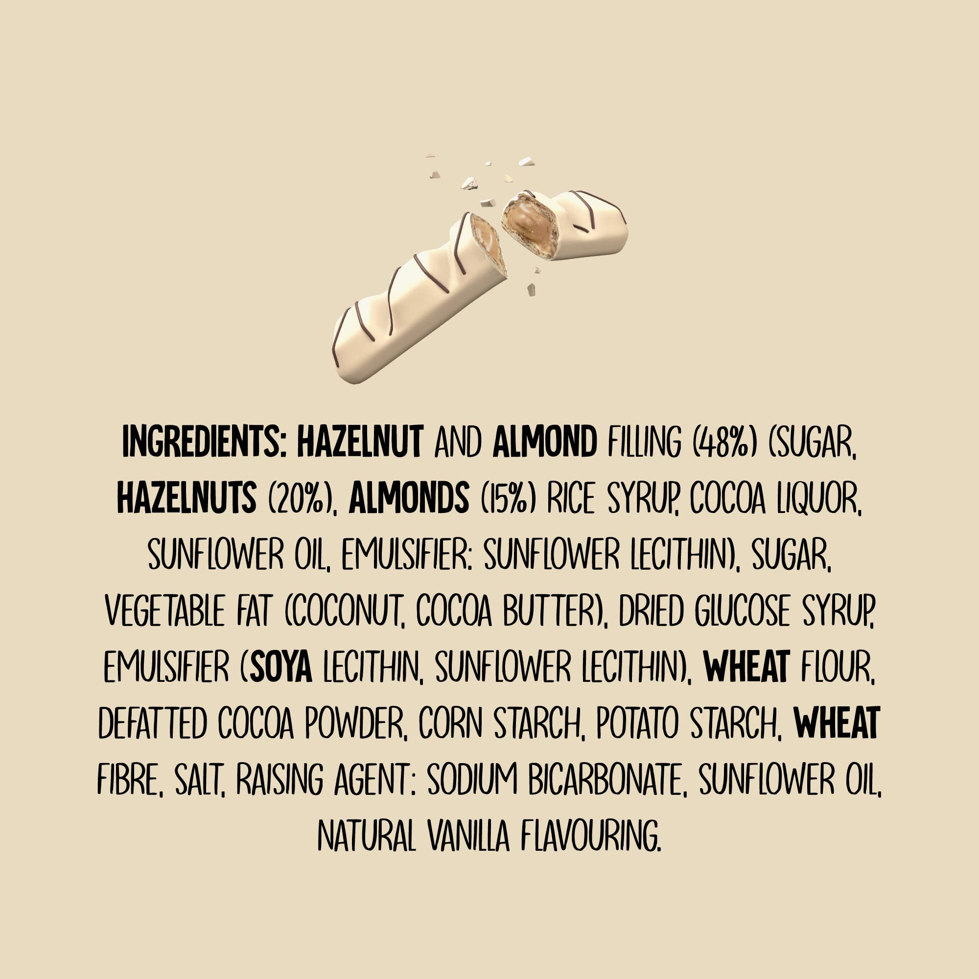 LoveRaw Cream Wafer Bars – Veganer Schokoriegel, Milchfrei, Palmölfrei, Ohne Raffinierten Zucker, 45g
