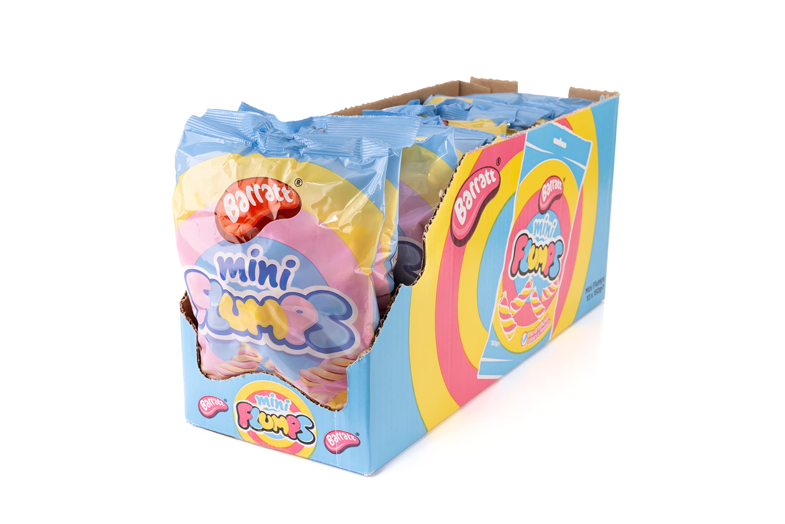 Barratt Mini Flumps 150 g – Vanille-Flauschige Marshmallow-Twist-Süßigkeiten