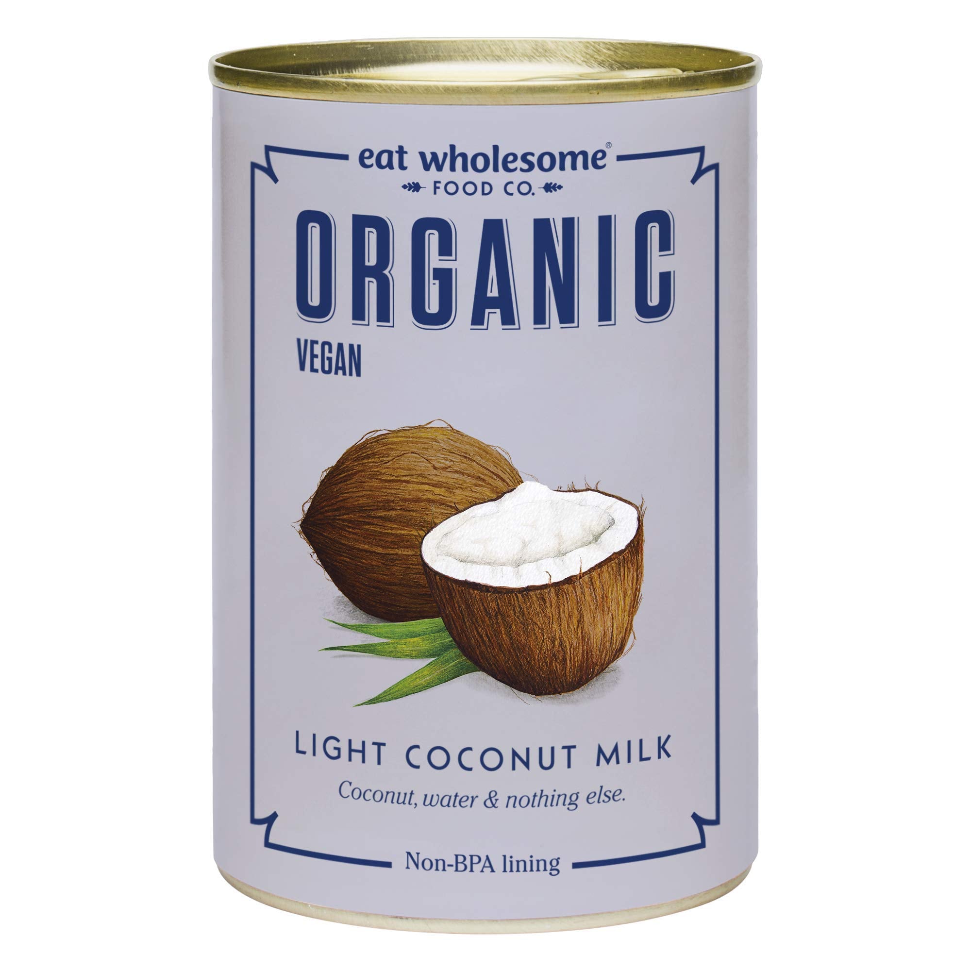 Eat Wholesome Bio-Kokosmilch Light ohne Guarkernmehl, 400 ml (1er Pack)
