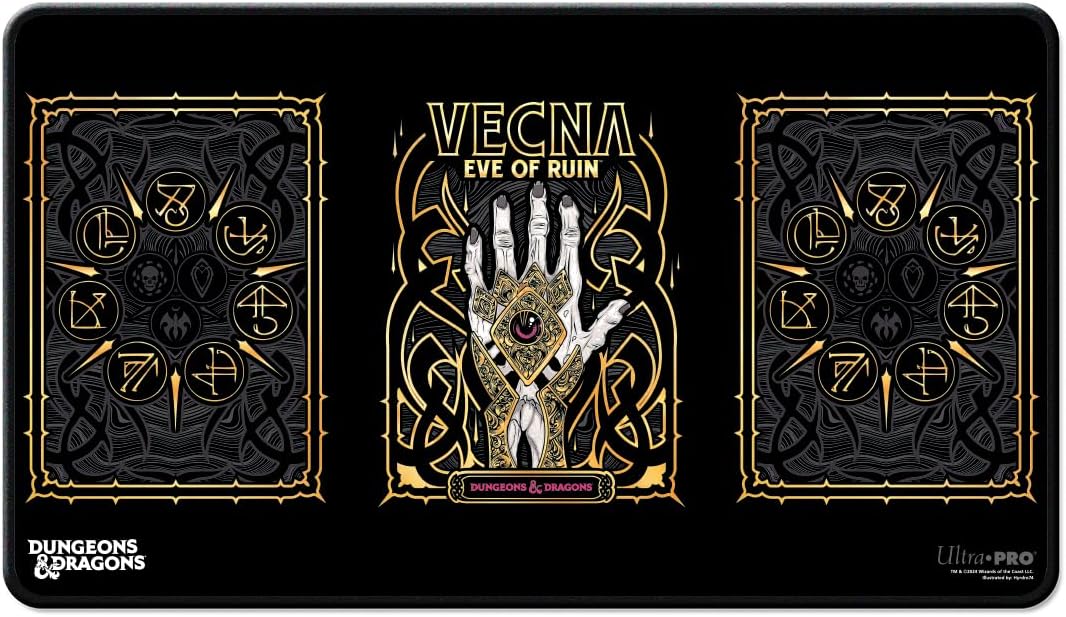 Ultra Pro Dungeons & Dragons Vecna: Eve of Ruin Schwarze Spielmatte mit Nähten