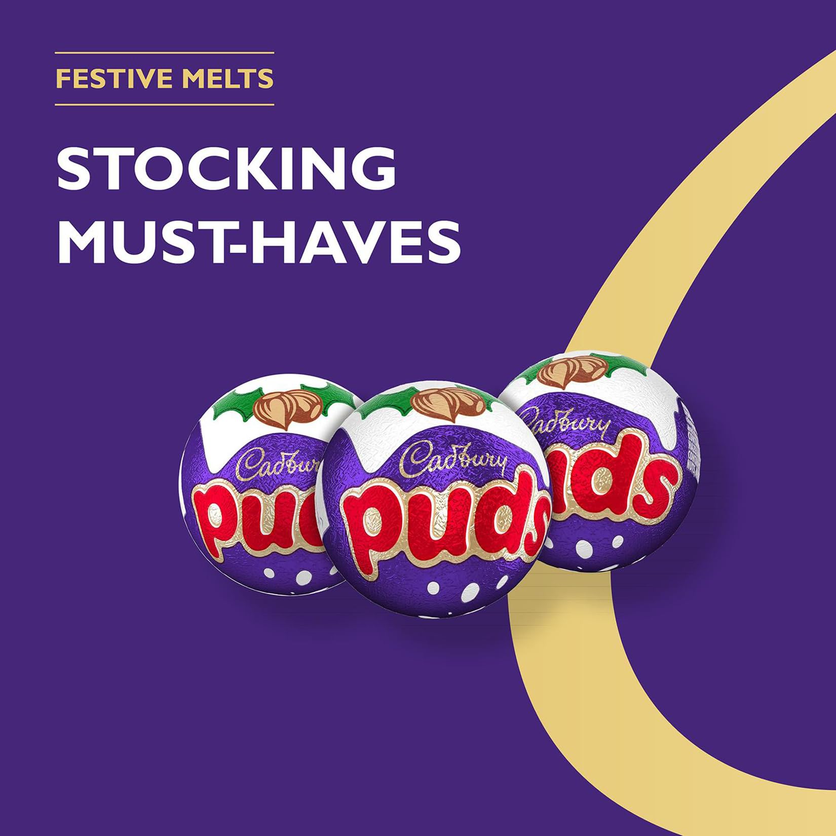 Cadbury Dairy Milk Chocolate Puds, 5er-Pack, 175 g – Festliche Leckereien mit Trüffel und Haselnuss