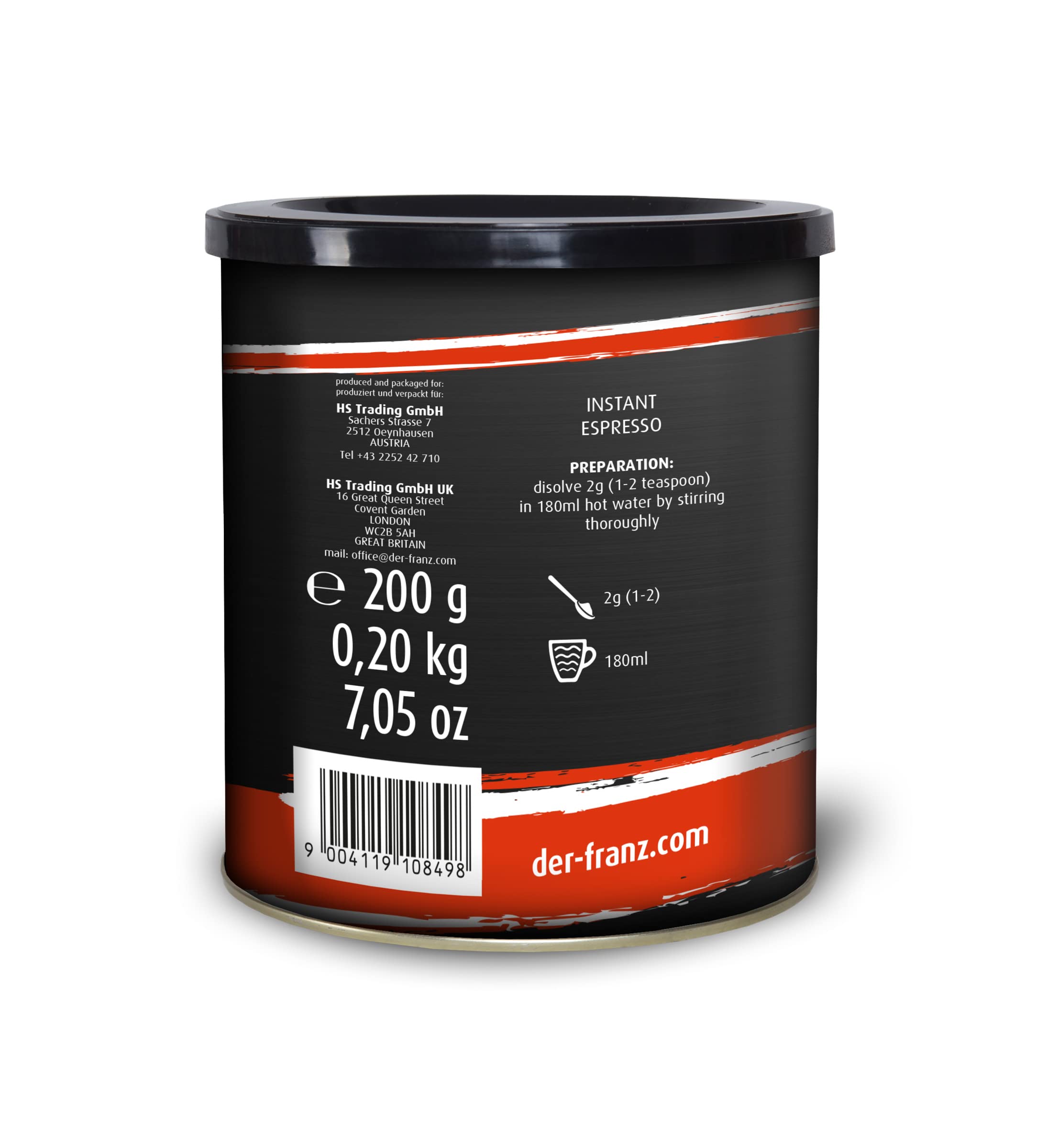 Der-Franz Espresso Instantkaffee, 200 g