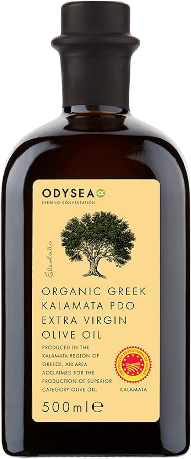 Odysea Bio-Olivenöl extra vergine, g.U. Kalamata EVOO, 500 ml Glasflasche