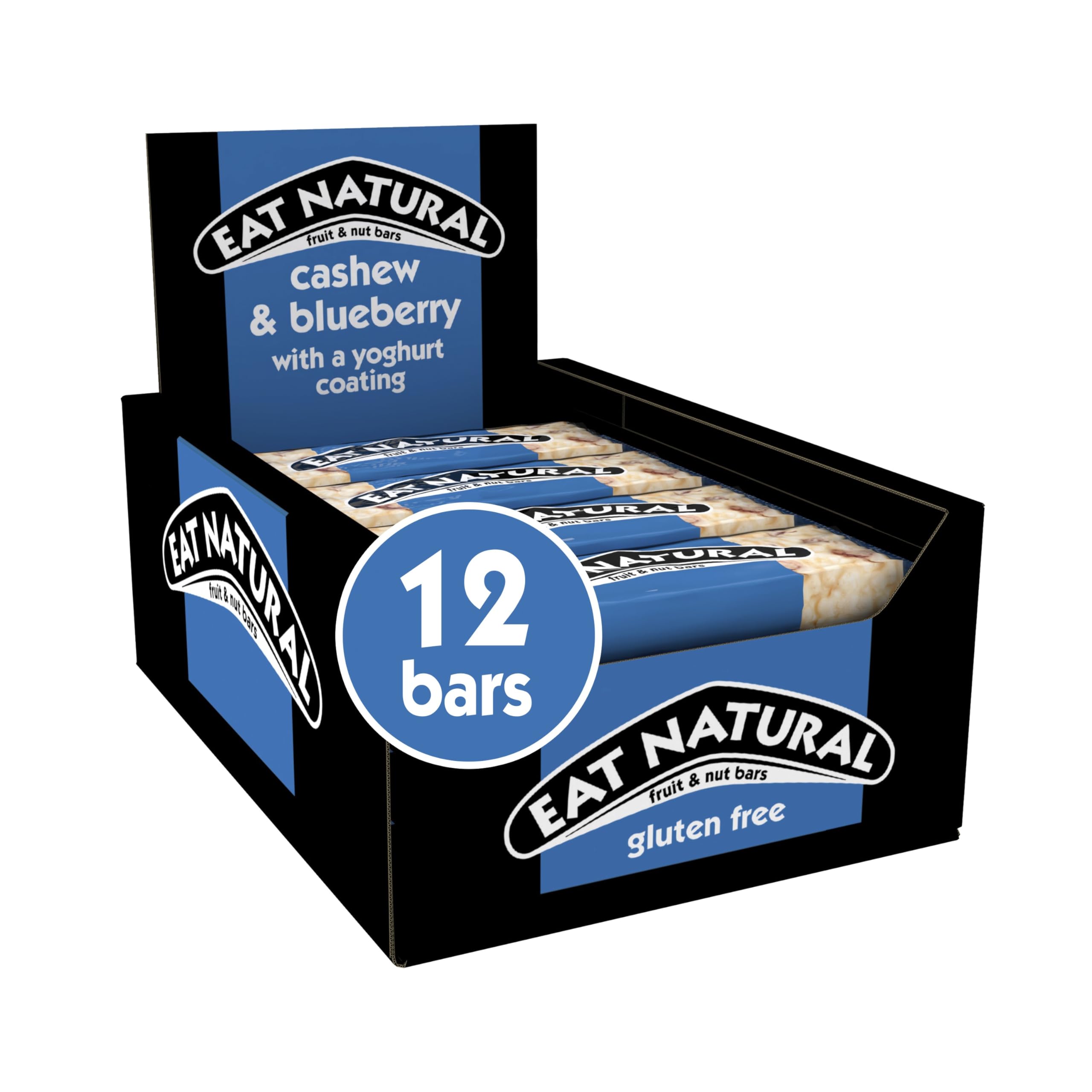 Eat Natural - Cashew & Blaubeere mit Joghurtüberzug Frucht- & Nussriegel (12 x 40 g)