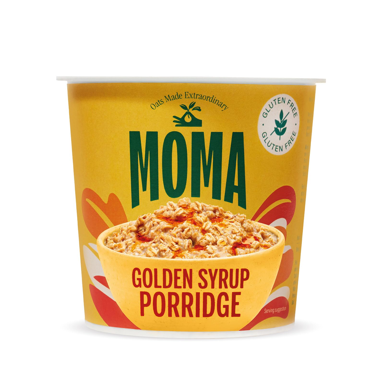 MOMA Instant-Porridge-Becher Golden Syrup 70 g – glutenfrei, ballaststoffreich, Proteinquelle