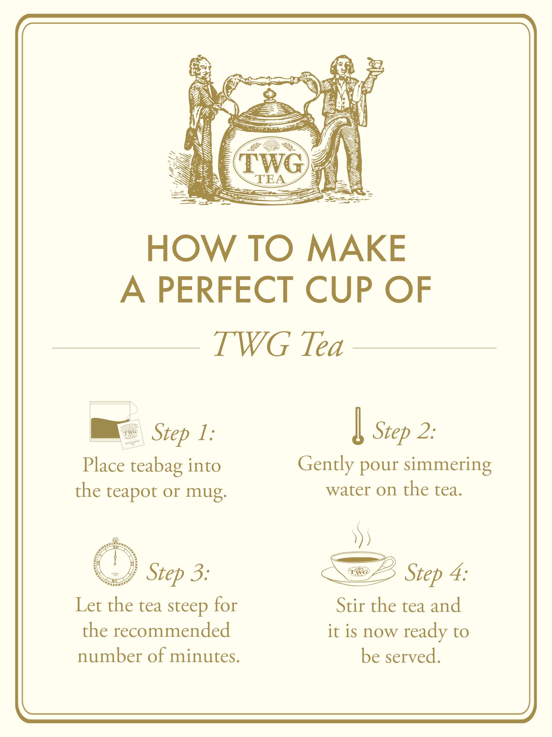 TWG Tea – Milch-Oolong | 15 handgenähte Teebeutel aus Baumwolle | Luxuriöses Oolong-Tee-Geschenkset